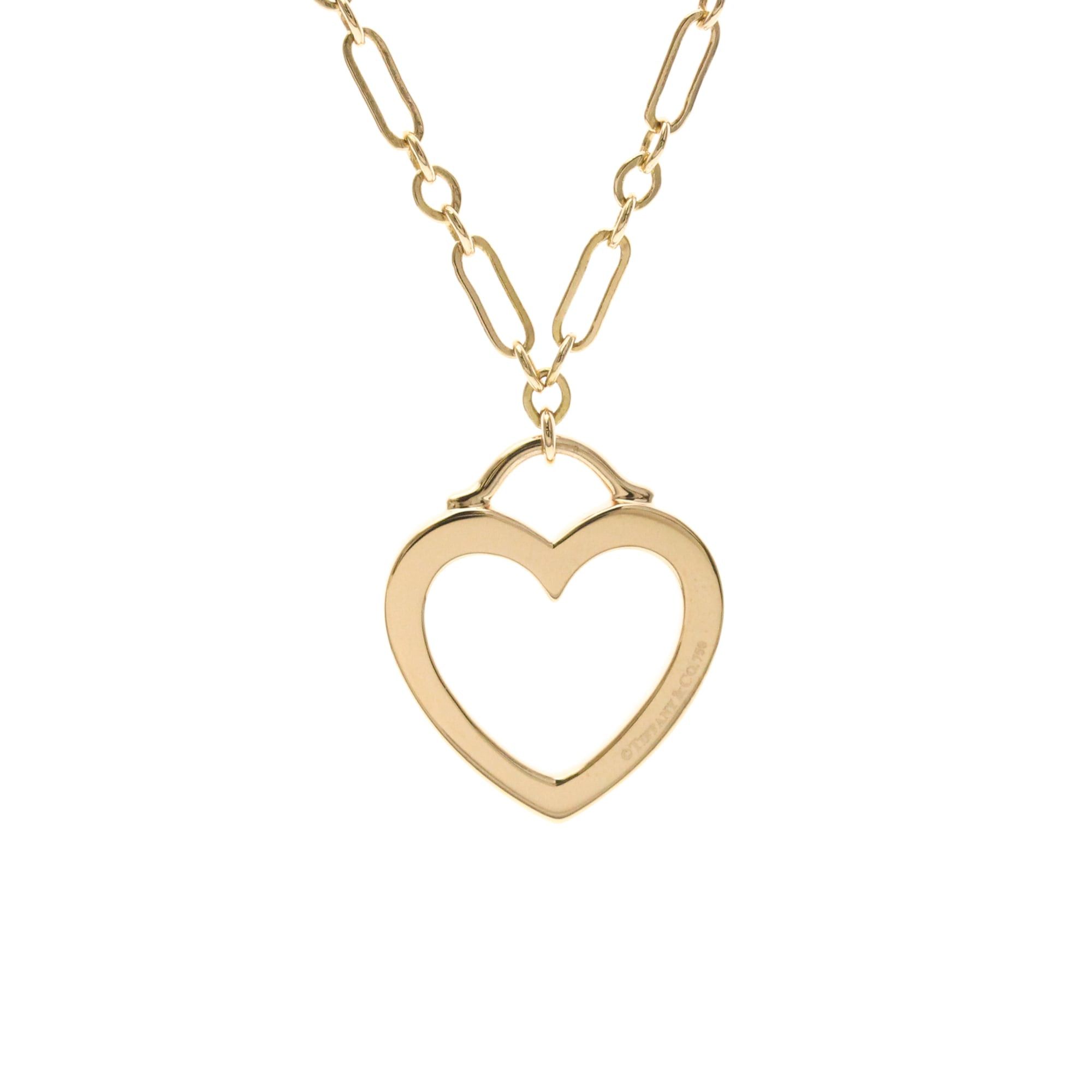 Tiffany & Co. Tiffany Sentimental Heart Necklace Pink Gold (18K) No Stone Men,Women Fashion Pendant Necklace (Pink Gold) Size ONE SIZE - 1 Thumbnail