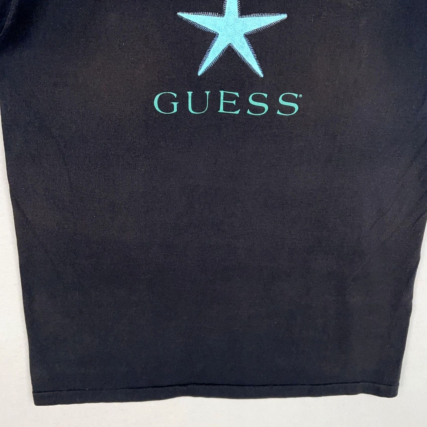 Guess VINTAGE GUESS Shirt Mens One Size XL Black Star Logo 90s USA Georges Marciano T-Shirt Short Sleeve Crew Neck Size US XL / EU 56 / 4 - 3 Thumbnail