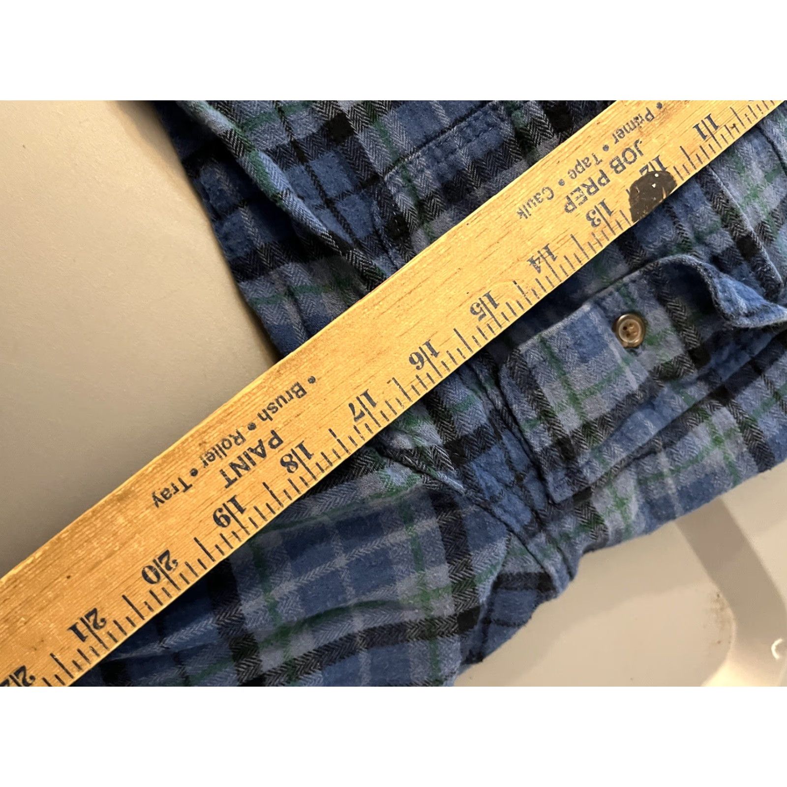 Old Navy Old Navy Shirt Mens Small Blue Plaid Flannel Double Brushed Regular Fit Size US S / EU 44-46 / 1 - 5 Thumbnail
