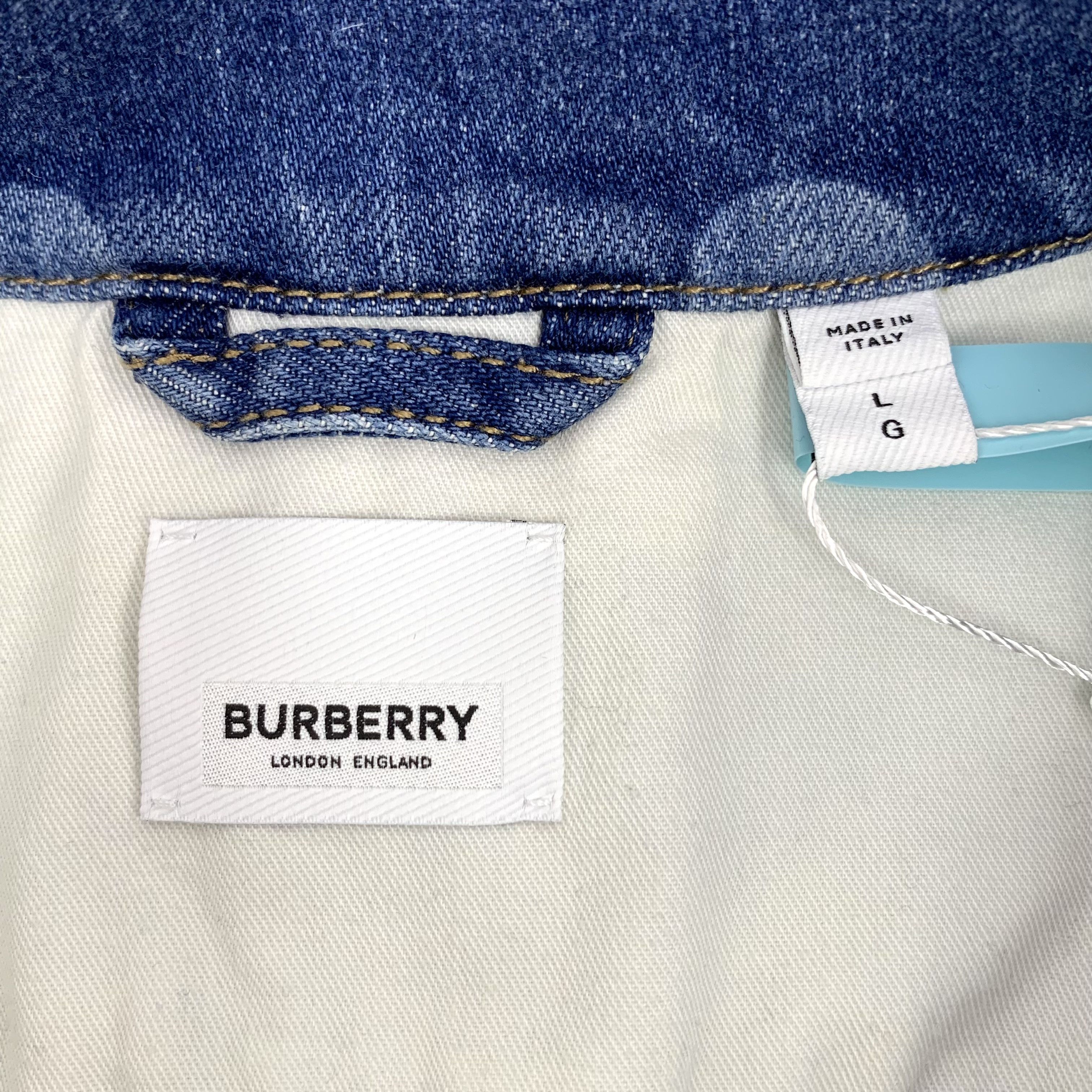 Burberry Burberry Polka Dot Denim Jacket Blue (L) Size L / US 10 / IT 46 - 5 Thumbnail