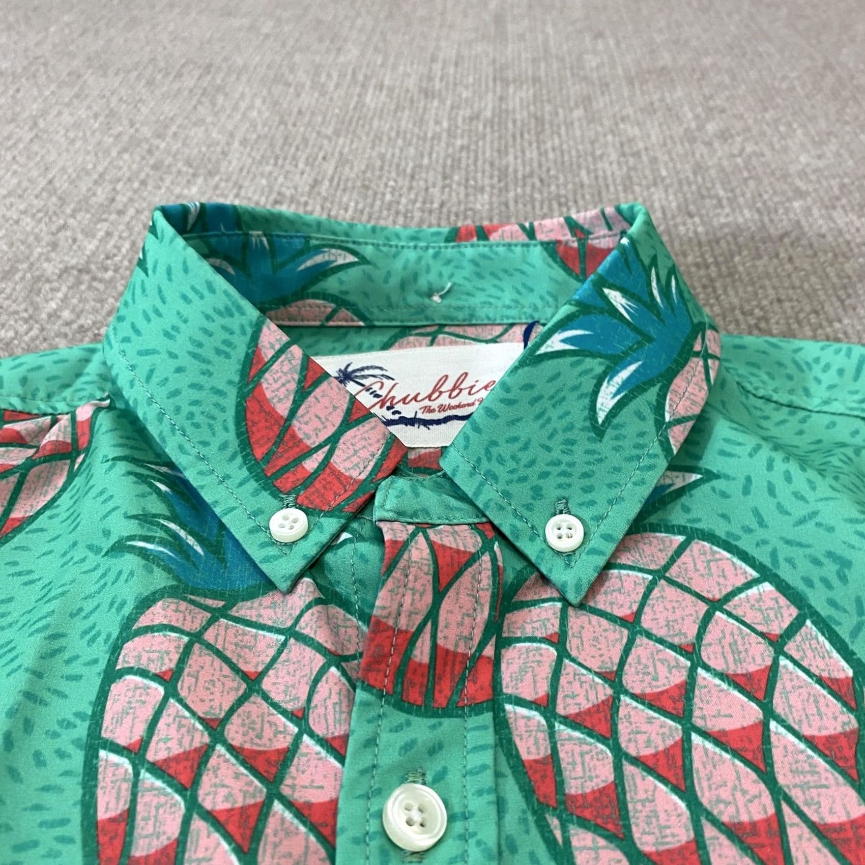 Chubbies Chubbies Shirt Mens Medium Green Pineapple Print Short Sleeve Casual Size US M / EU 48-50 / 2 - 2 Thumbnail