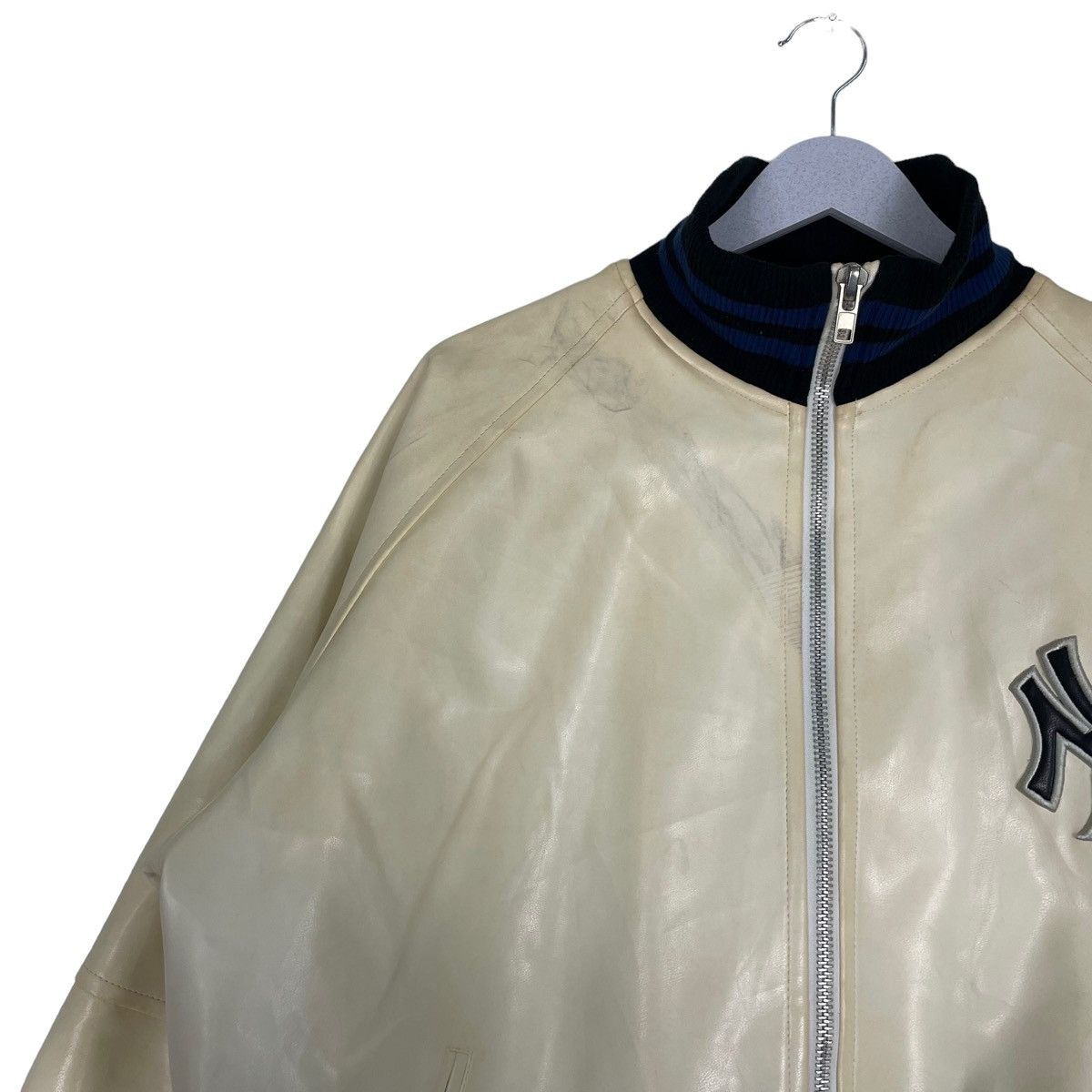 MLB × New York Yankees 💥NEW YORK YANKEES PU LEATHER BOMBER JACKET Size US L / EU 52-54 / 3 - 7 Thumbnail