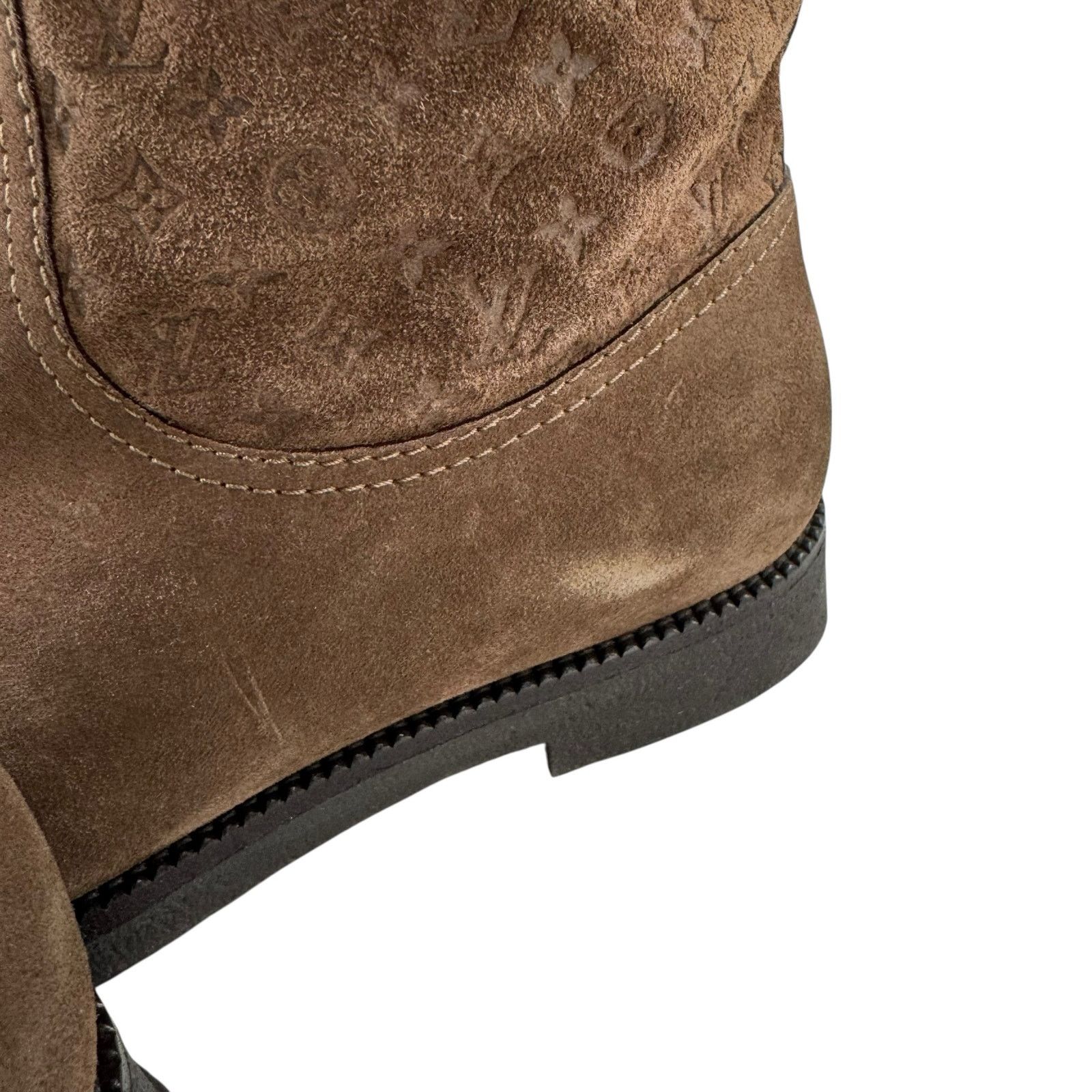 Louis Vuitton Louis Vuitton Monogram Brown Suede Boots Size US 8 / IT 38 - 12 Thumbnail