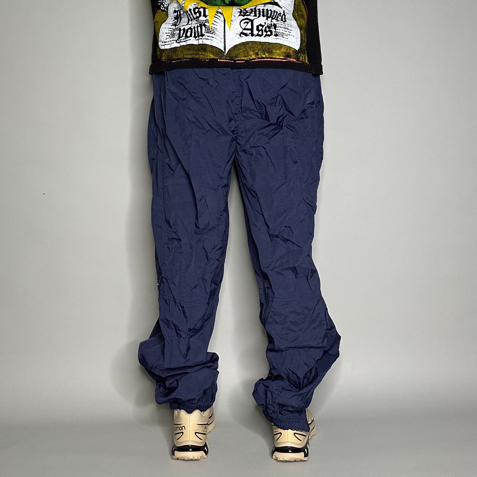 Reebok Vintage 90s Reebok Track Pants Mens XL Navy Blue Joggers Size US 36 / EU 52 - 3 Thumbnail