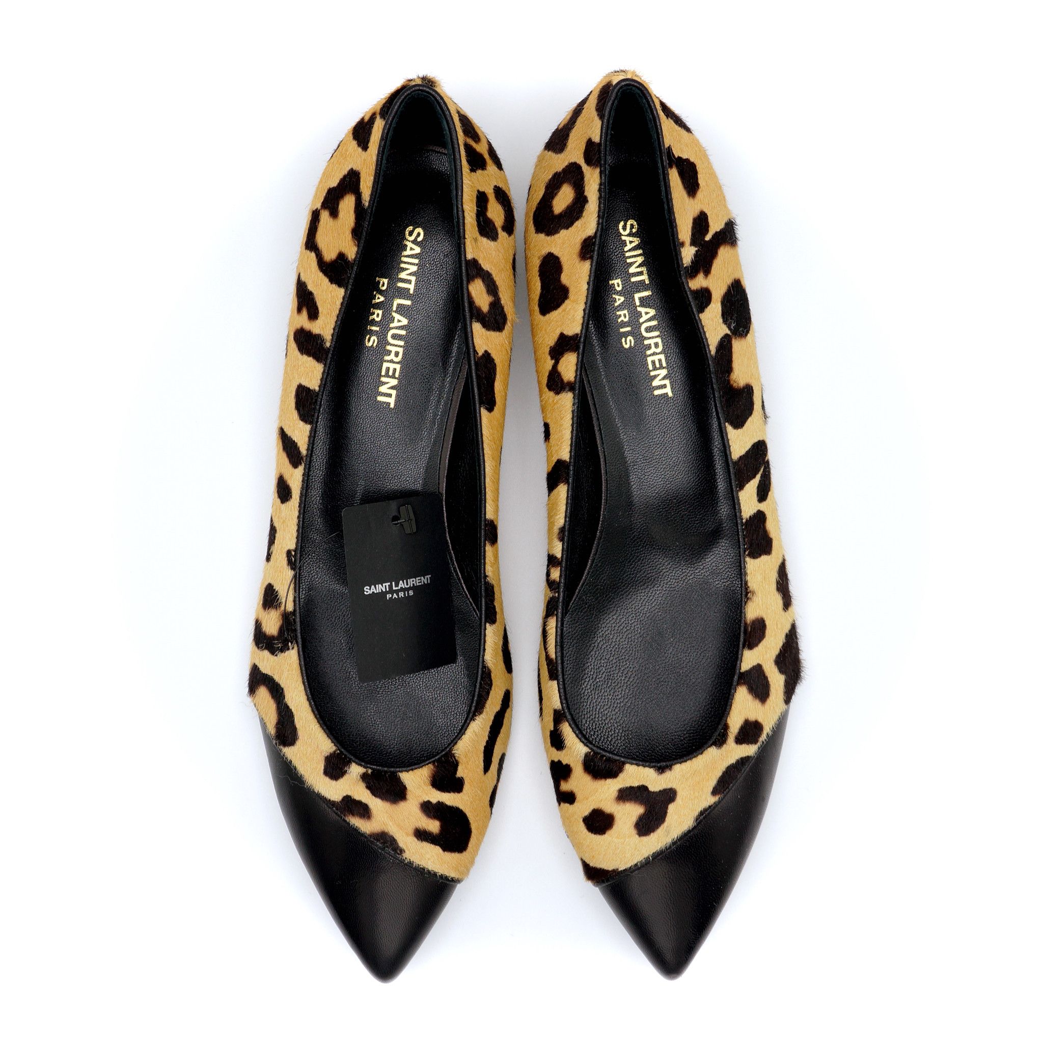 Saint Laurent Paris Calf Hair Leopard Print Flats NWT Size US 6.5 / IT 36.5 - 2 Thumbnail