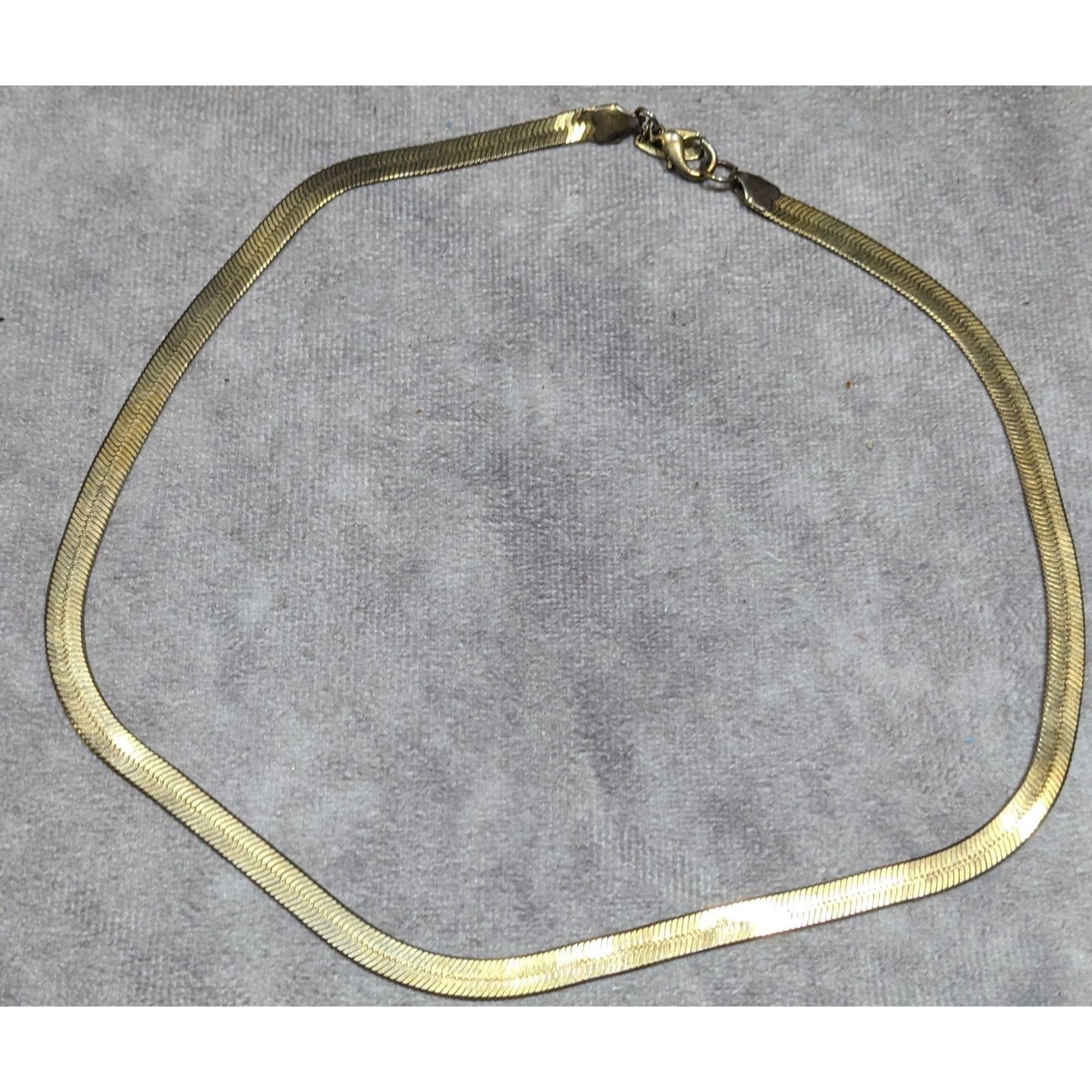 Other Vintage Compatibles Gold Tone Herringbone Chain Necklace Size ONE SIZE - 6 Thumbnail