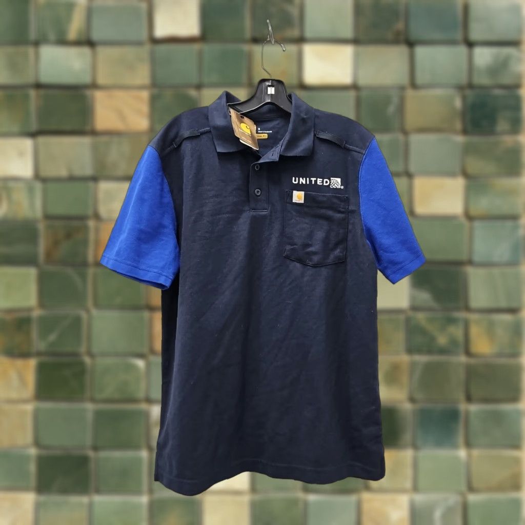 Carhartt Carhartt Polo Mens Small Blue Pocket NWT Shirt United Airlines Model Carhartt Force Regular Cotton Blend Short Sleeve Collared Pocketed Formality: N/A Size US S / EU 44-46 / 1 - 1 Thumbnail