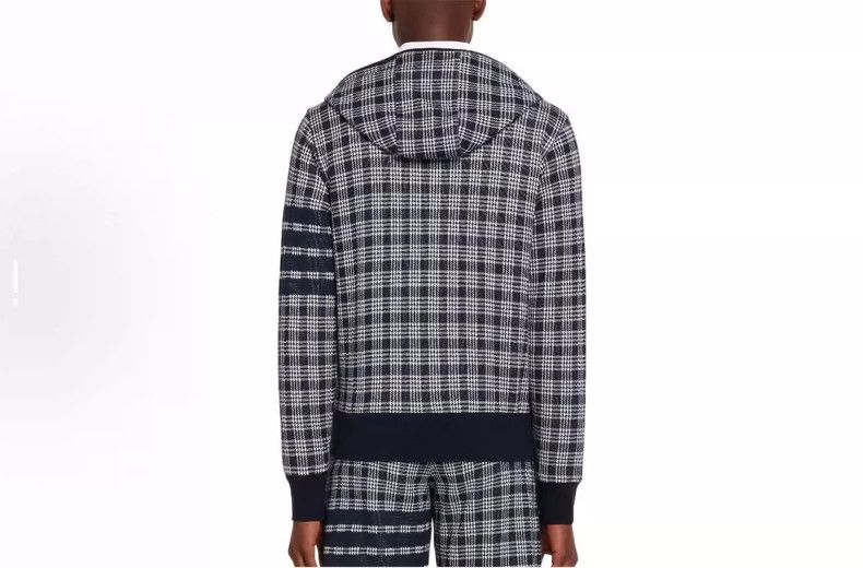 Thom Browne Thom browne Pleid jacquard zipper hooded sweatshirt jacket Size US S / EU 44-46 / 1 - 7 Thumbnail