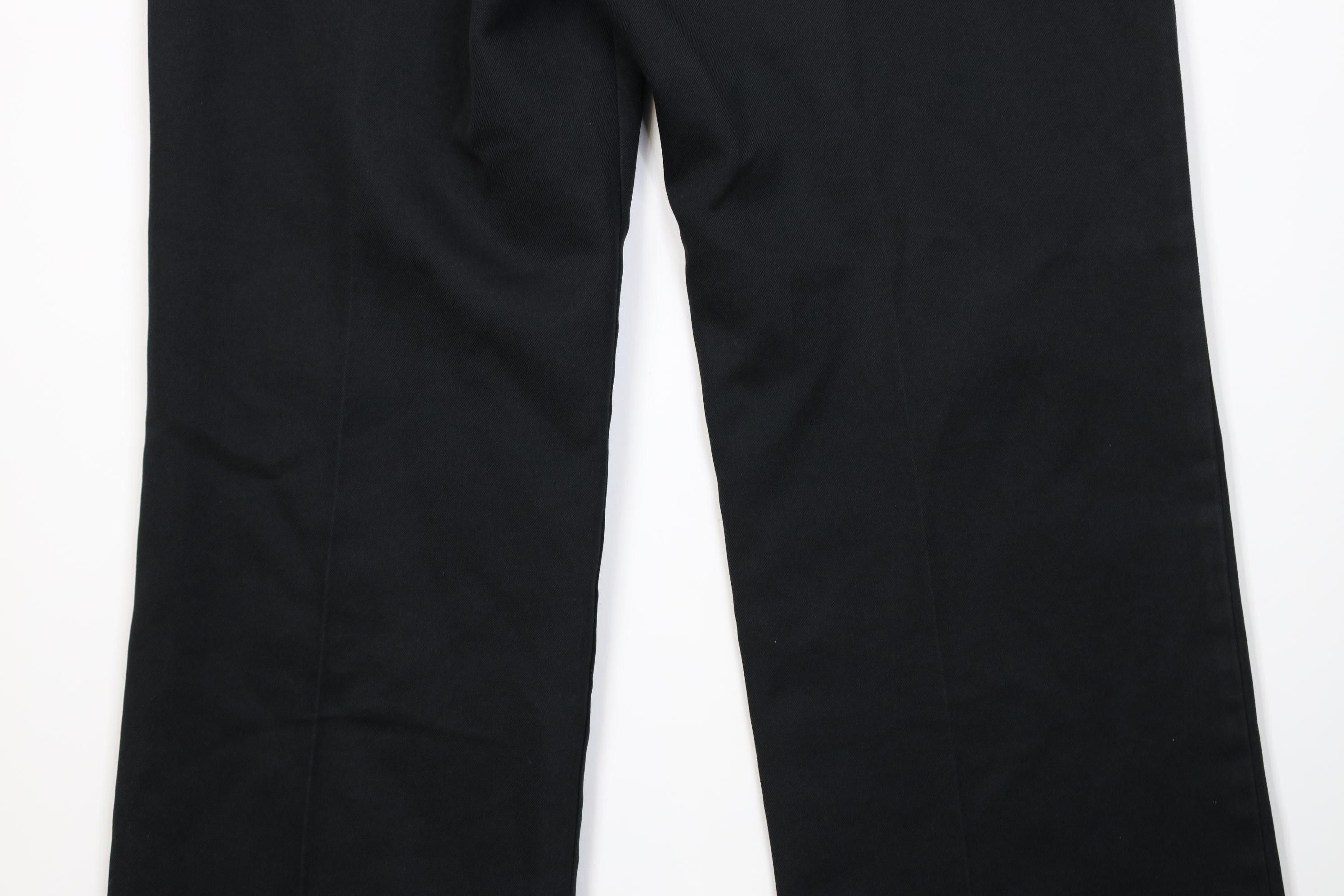 Vintage Vintage 70s Streetwear Flared Wide Leg Chino Pants Black USA Size US 32 / EU 48 - 11 Thumbnail