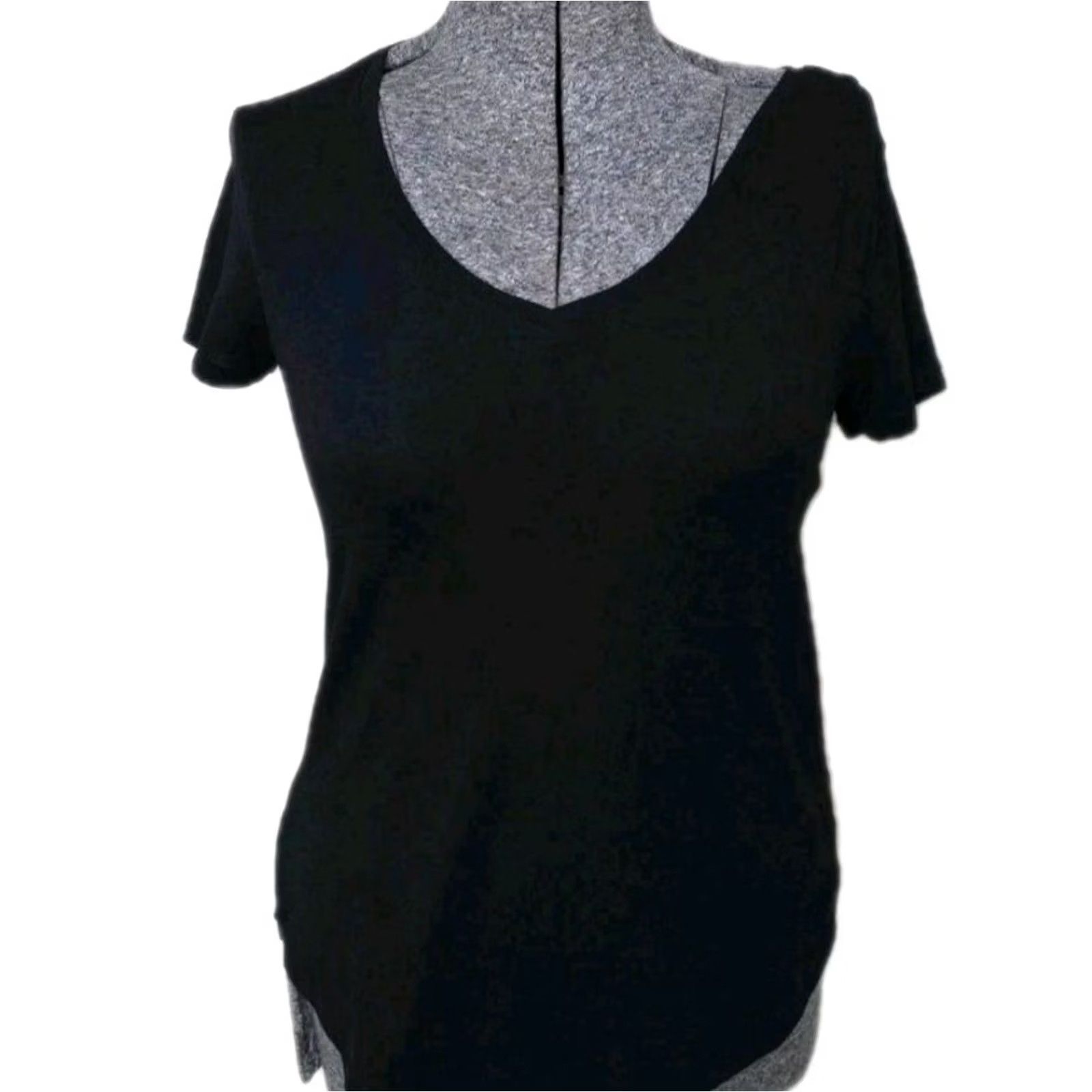 Vintage SO Perfect V-Neck T-Shirt Black S Womens Size S Small V-Neck Size S / US 4 / IT 40 - 2 Thumbnail