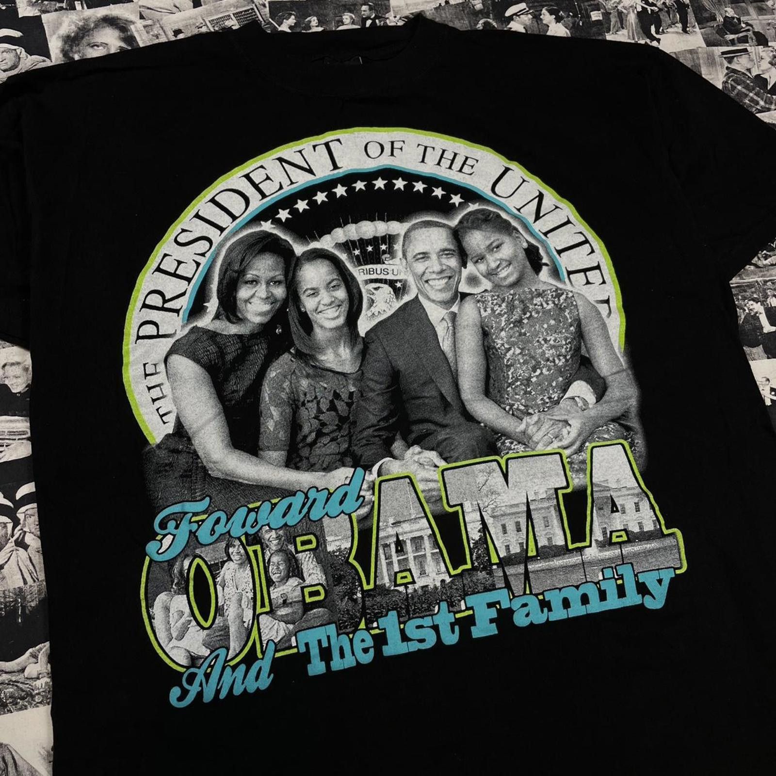 Designer Vintage Y2K Obama rap style shirt Size US XXL / EU 58 / 5 - 2 Thumbnail