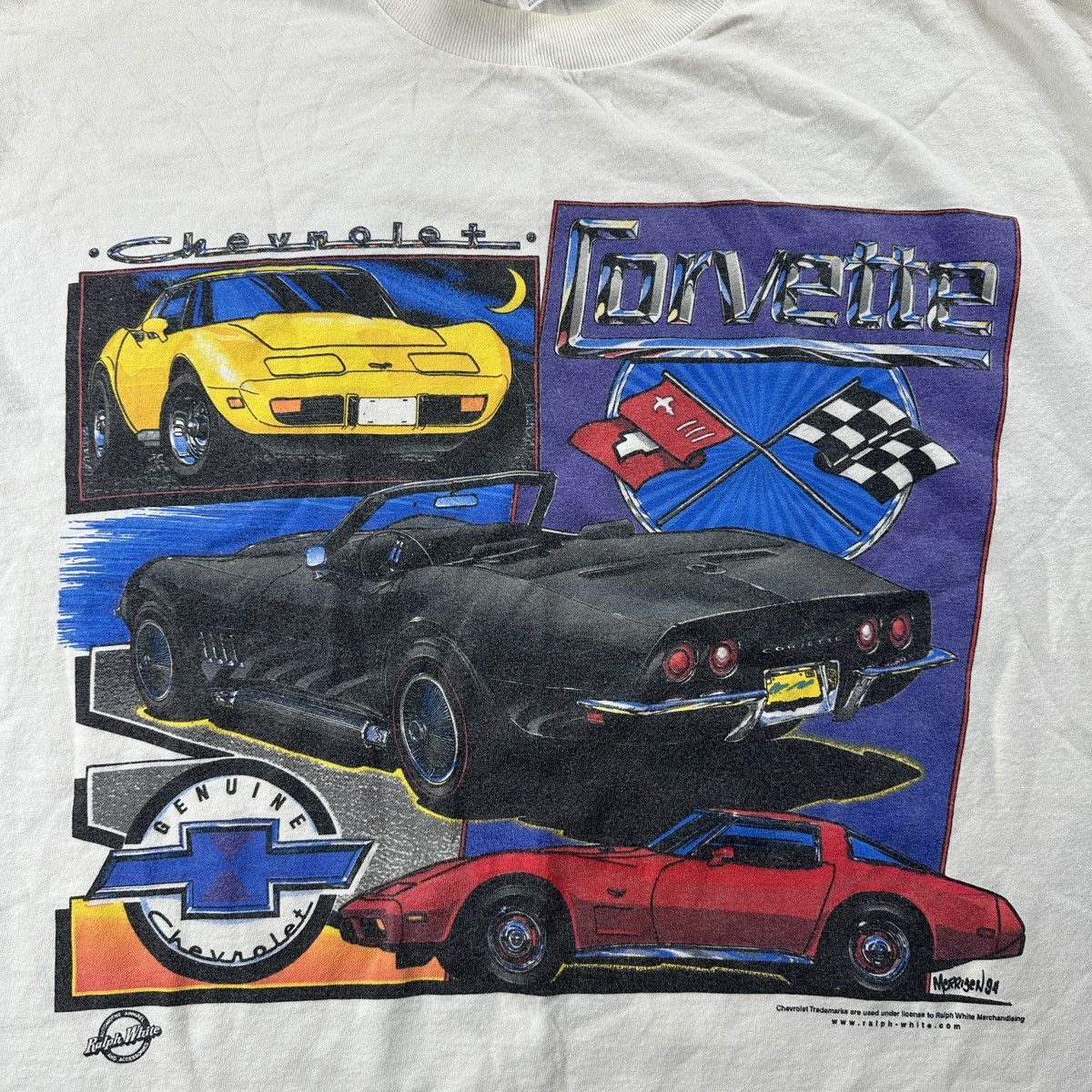 Chevrolet × Jerzees × Vintage Vintage 90s Chevrolet Corvette T Shirt Size US L / EU 52-54 / 3 - 5 Thumbnail