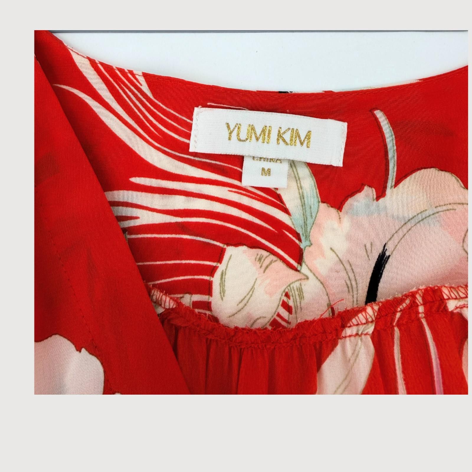 Other Yumi Kim Silk Wrap Dress Red Floral Mini M Romantic Size 32" / US 10 / IT 46 - 4 Thumbnail