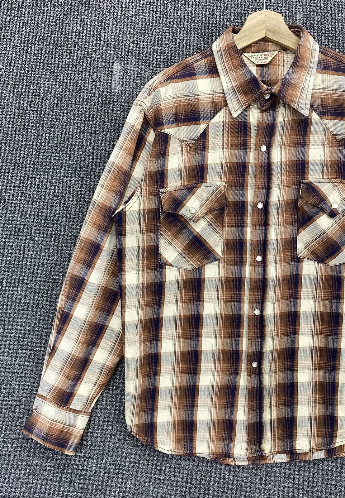 Levi's Vintage Levis Red Tab’s Classic Shadow Plaids Flannel Size XL / US 12-14 / IT 48-50 - 3 Thumbnail