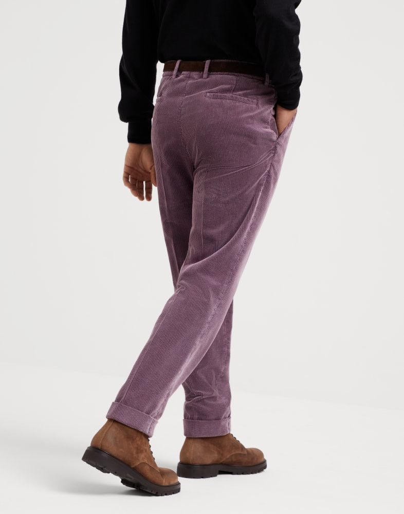Brunello Cucinelli o1w1db10825 Men Corduroy Pants in Red Size US 32 / EU 48 - 4 Thumbnail