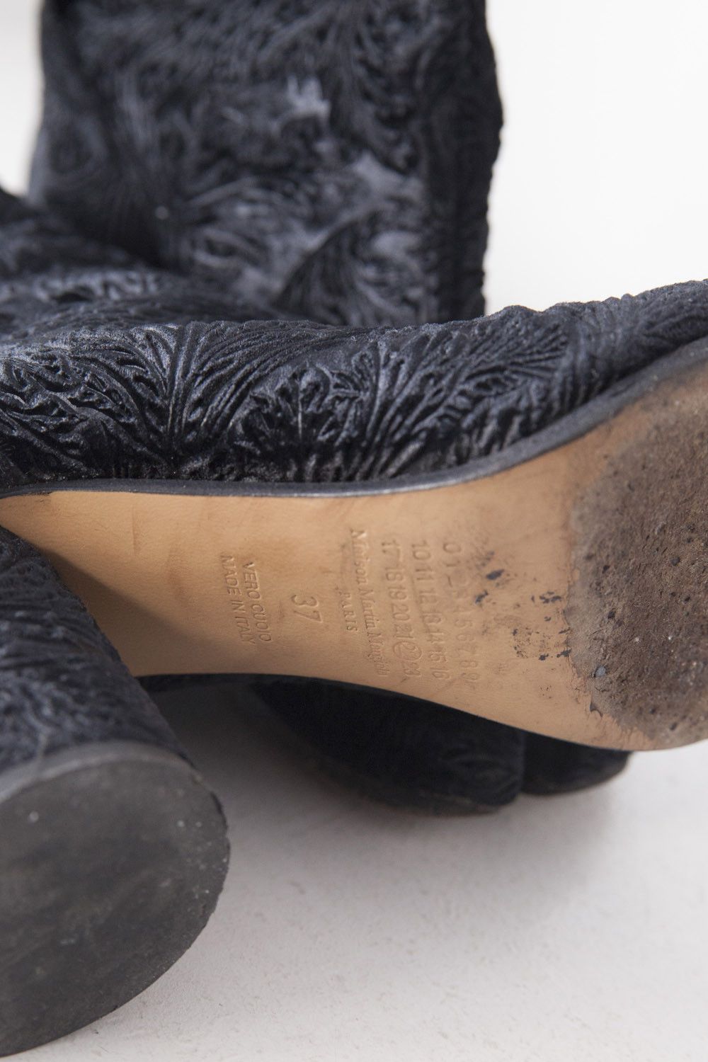 Maison Margiela 2014 velvet brocade tabi boots Size US 7 / IT 37 - 8 Thumbnail