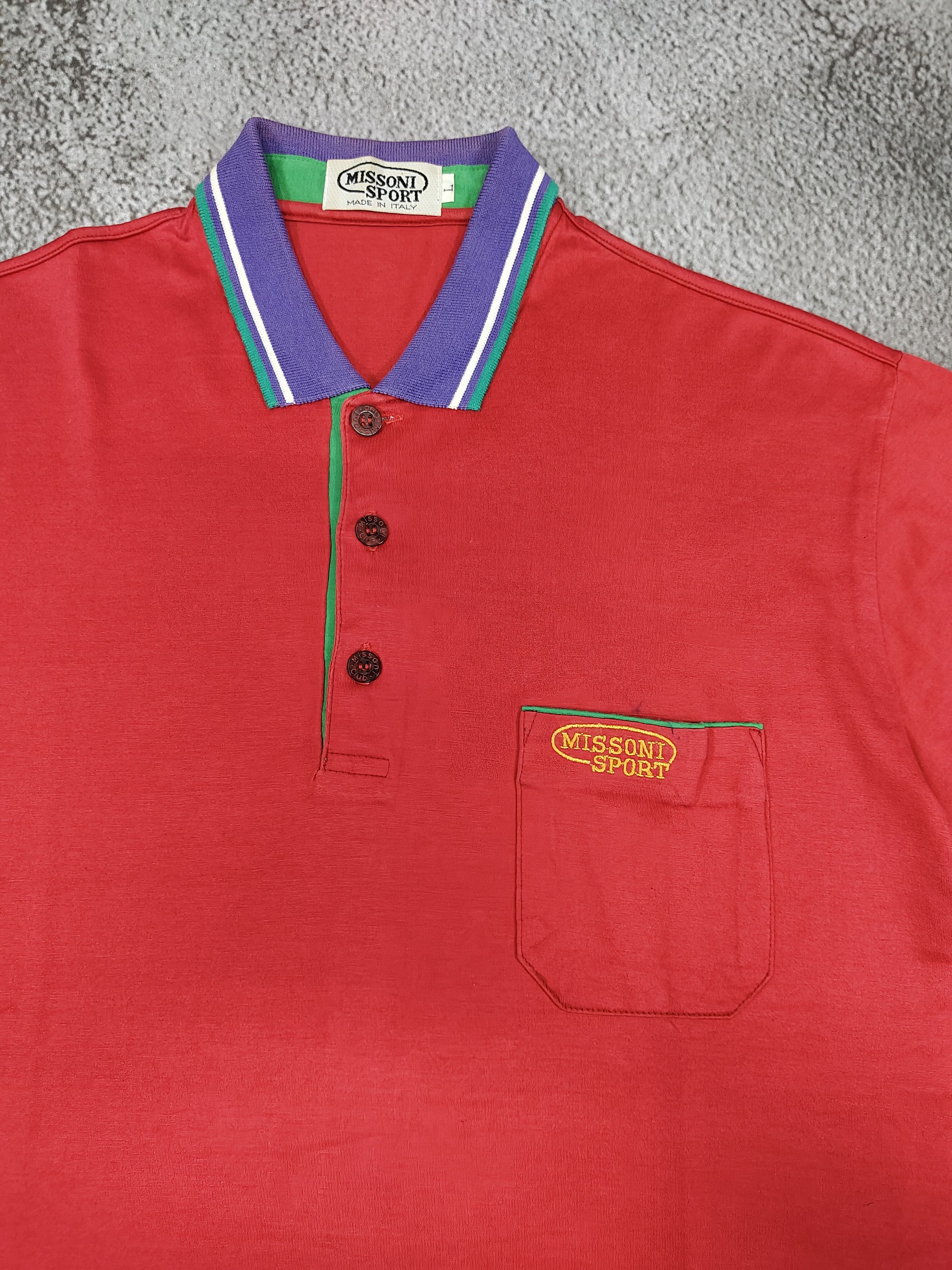 Missoni 90s Missoni Sport- Embroidered Logo Chest Pocket Polos Size US L / EU 52-54 / 3 - 3 Thumbnail