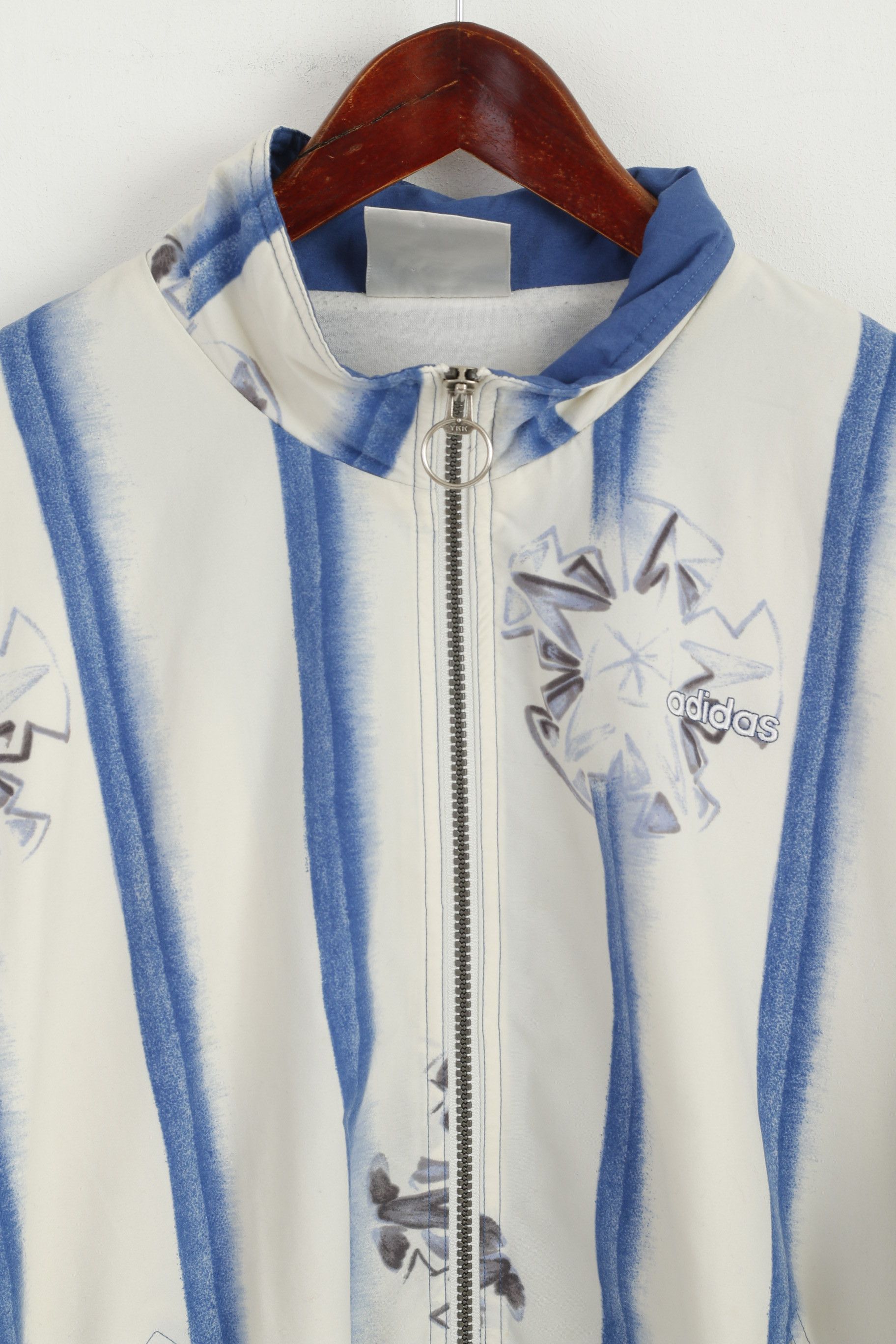 Adidas Adidas Women 10 38 S Jacket Vintage Blue Nylon 6359 Size S / US 4 / IT 40 - 3 Thumbnail