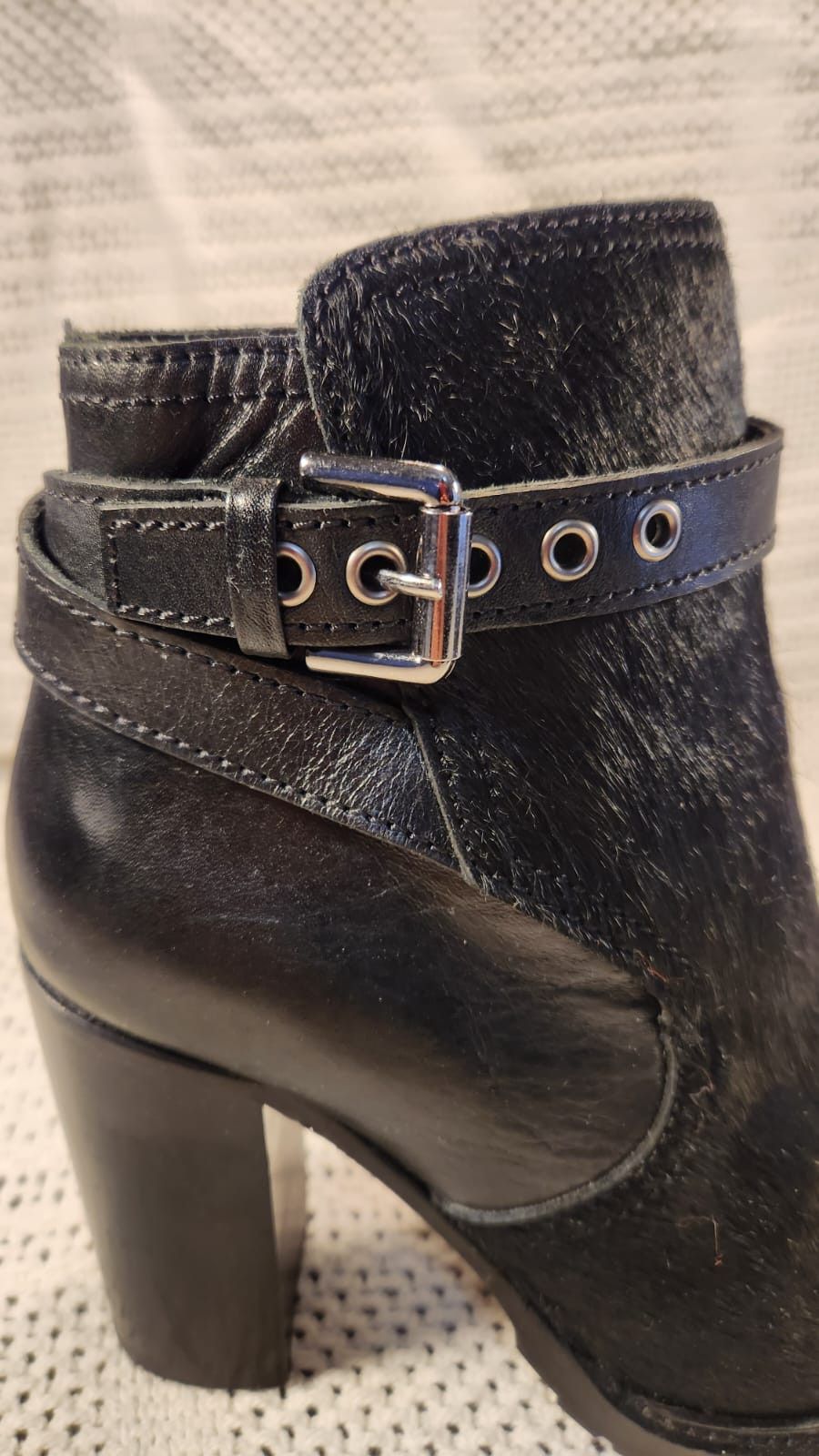 Allsaints belt buckle pony hair Size US 7 / IT 37 - 9 Thumbnail