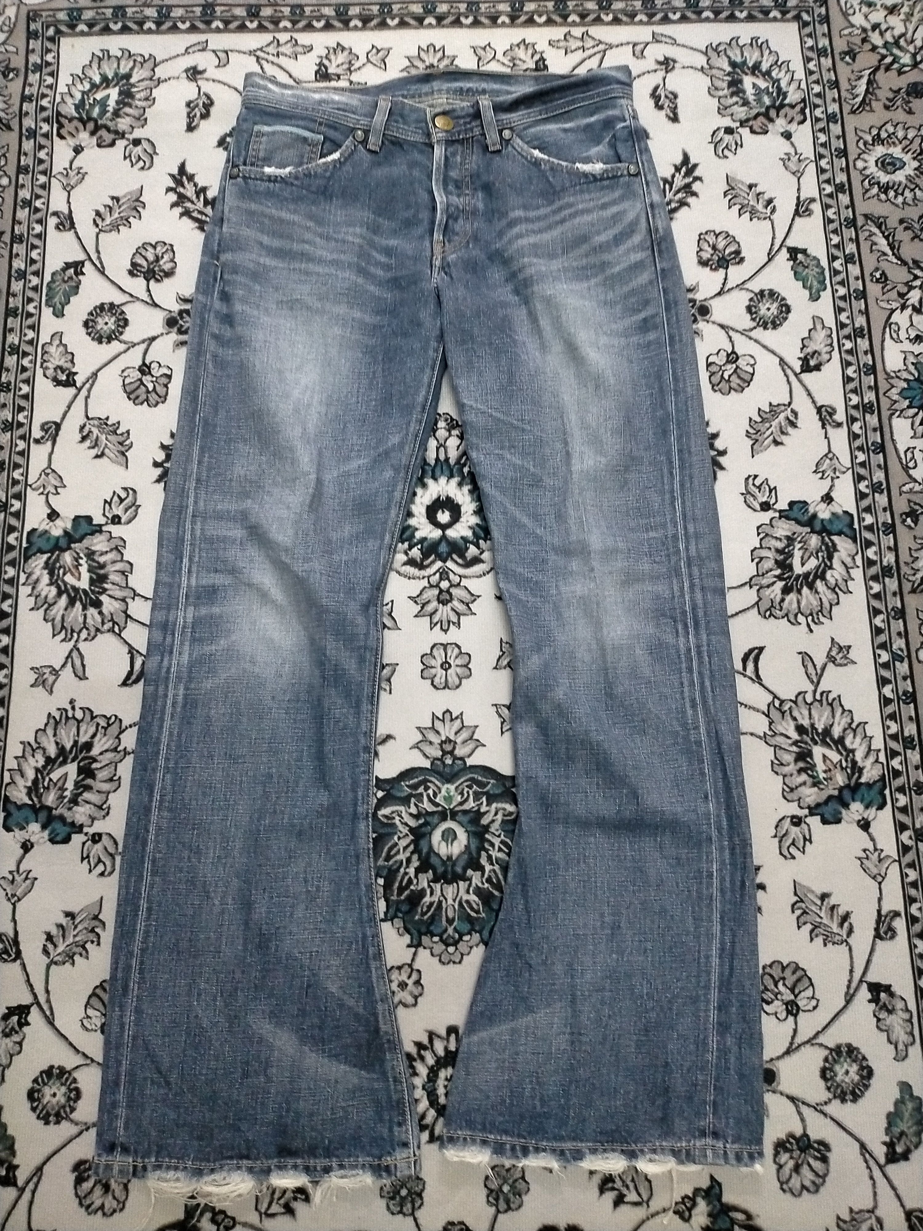 Levi's 🔥Flare 🔥Vtg Levis Mudwash Distressed Flare Jeans Size US 31 - 1 Thumbnail
