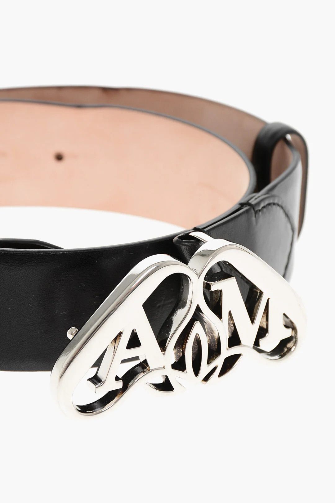 Alexander McQueen og1mm0426 Size: 70 / Leather Belt in Black Size ONE SIZE - 2 Thumbnail