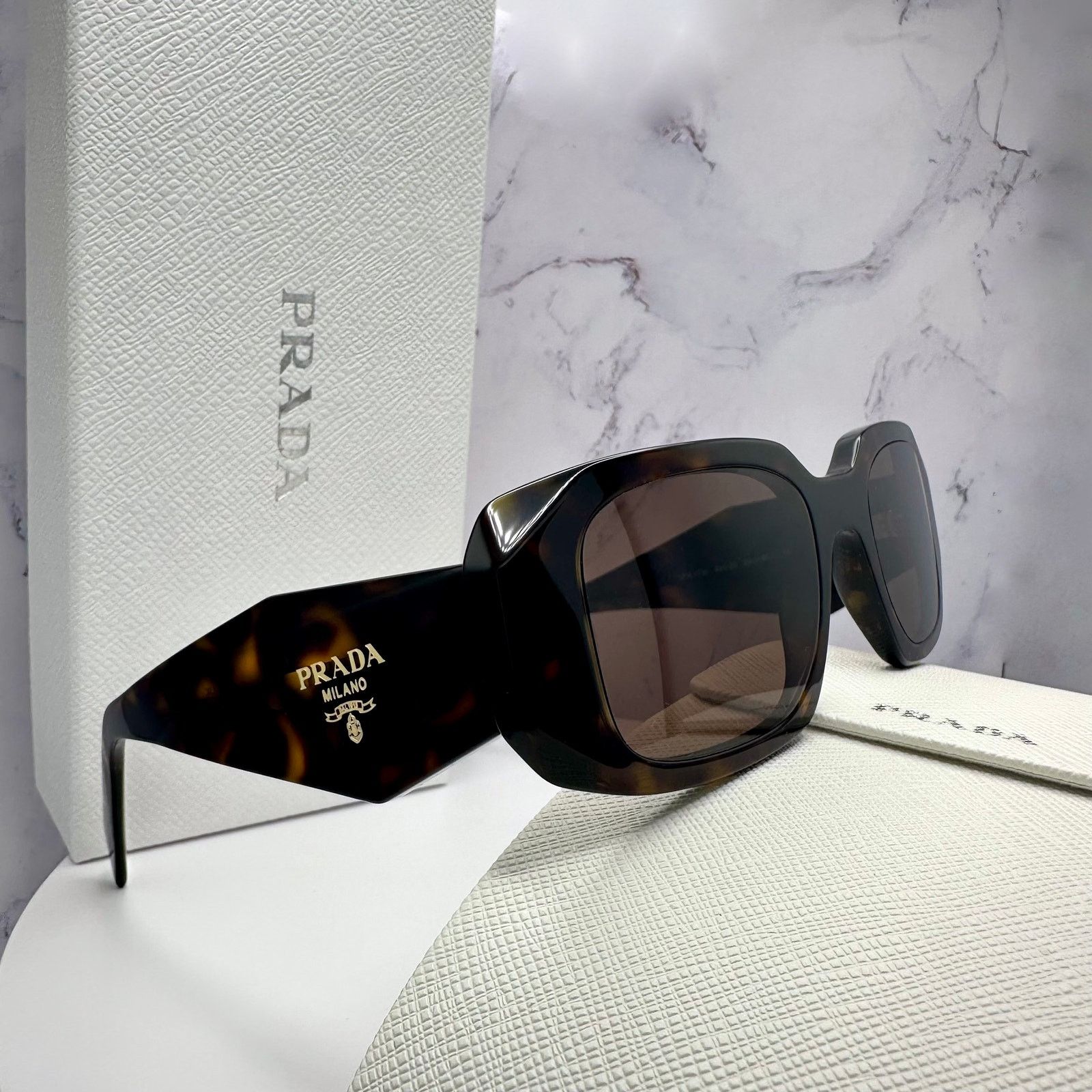 Prada PRADA Sunglasses New Brown PR 17WS Symbole Logo Authentic Size ONE SIZE - 7 Thumbnail