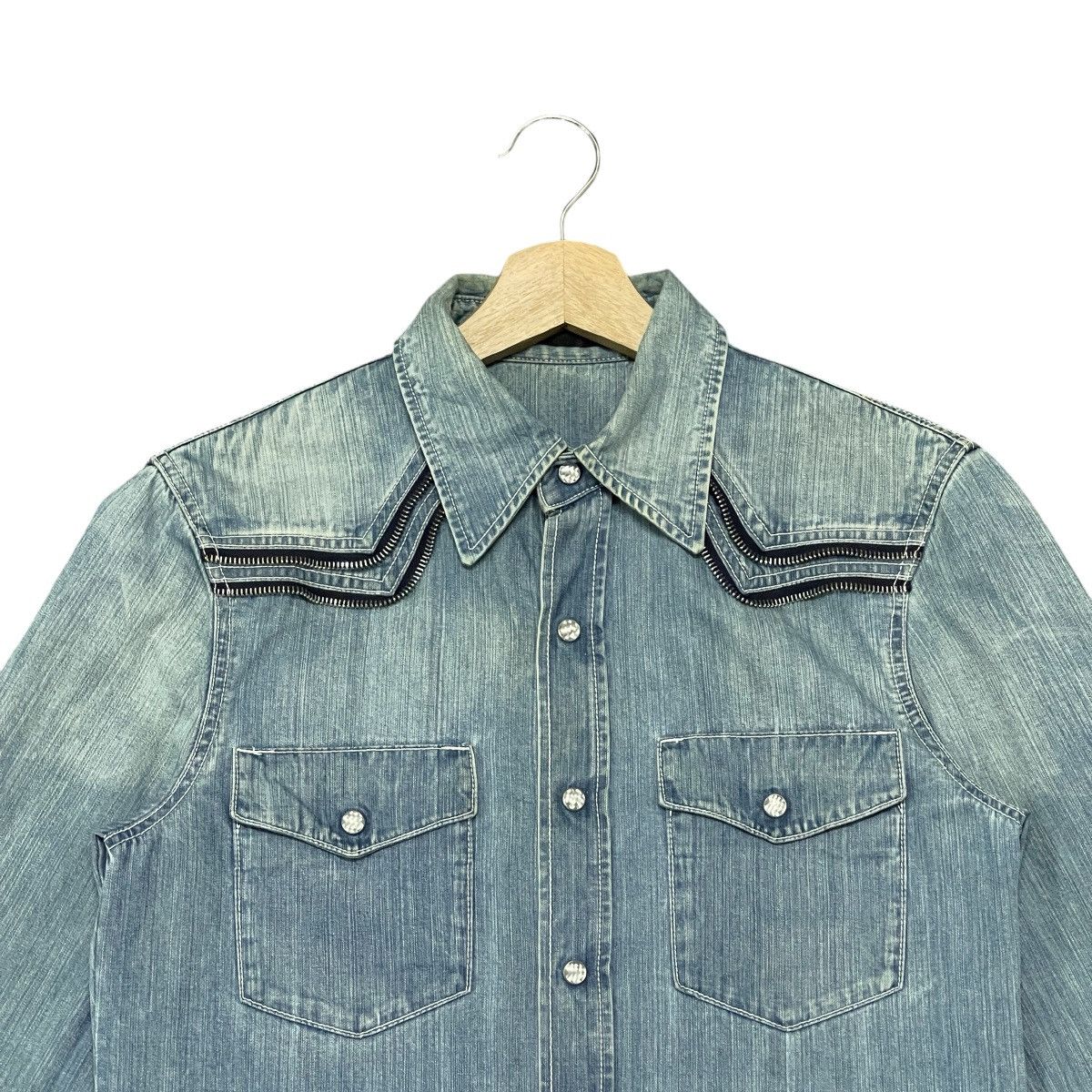 Lithium Vtg Lithium Homme Embroidered Slim Fit Denim Western Jacket Size US S / EU 44-46 / 1 - 6 Thumbnail