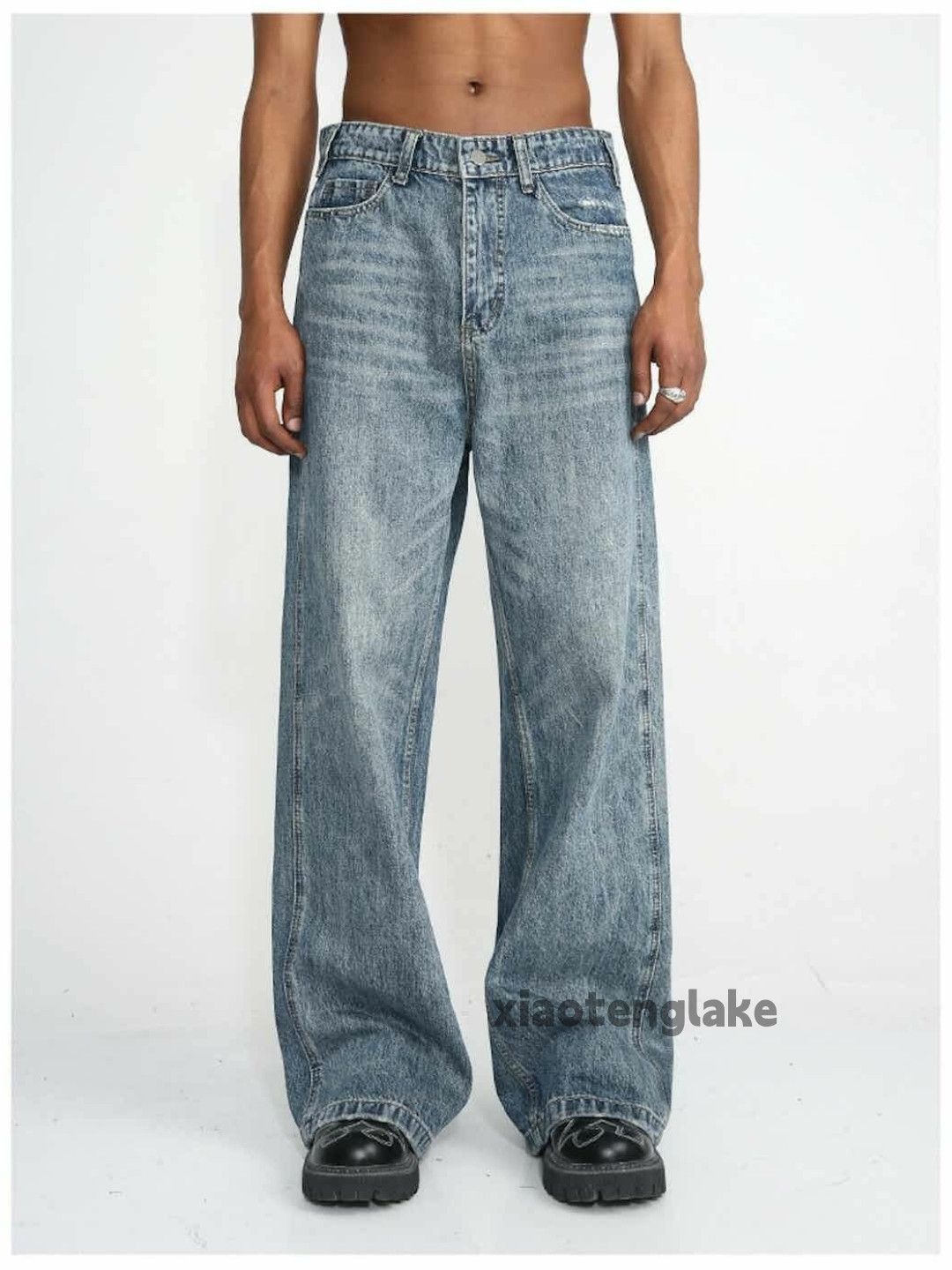 Jean × Vintage washed faded y2k skate hiphop damaged jeans Size US 30 / EU 46 - 2 Thumbnail