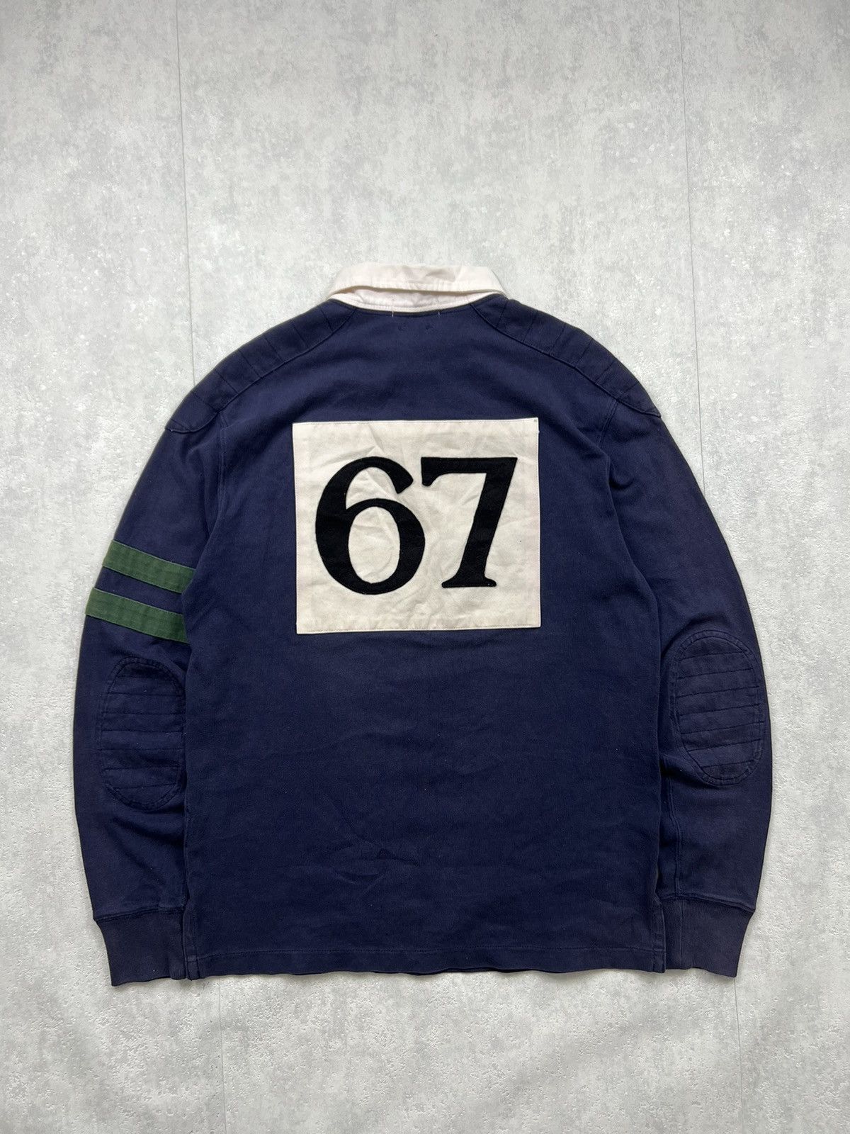 Polo Ralph Lauren 00's RALPH LAUREN BIG BACK LOGO FADED LONGSLEEVE POLO Size US S / EU 44-46 / 1 - 1 Thumbnail
