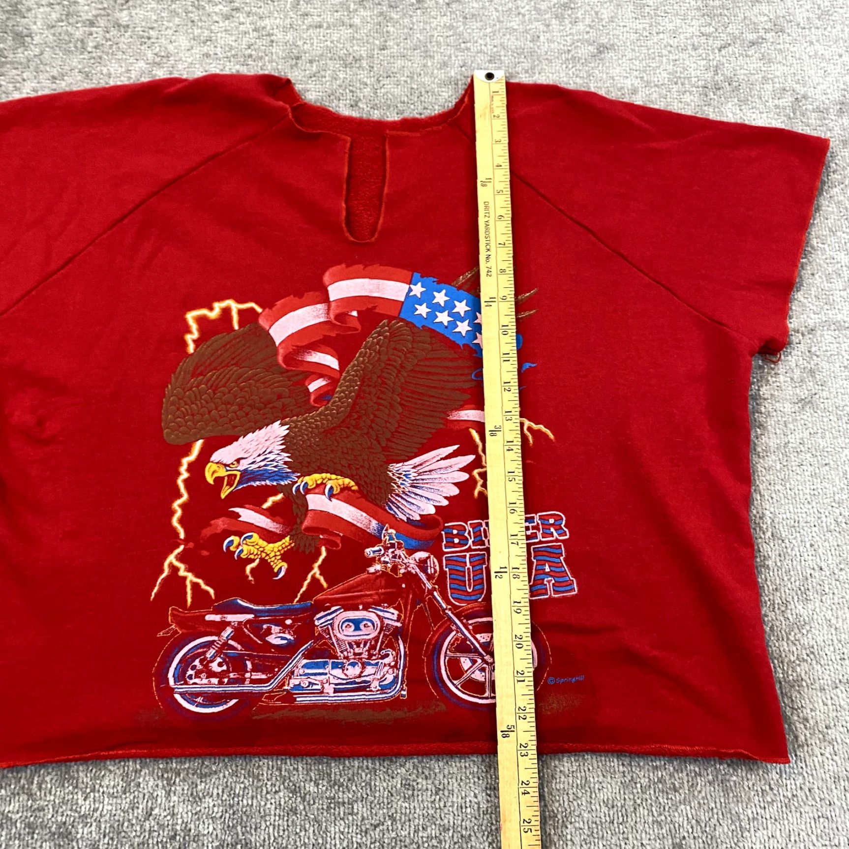 Vintage VINTAGE Motorcycle Shirt Mens One Size Red Biker Eagle Thunder Week Rag Gym 90s Size US M / EU 48-50 / 2 - 3 Thumbnail