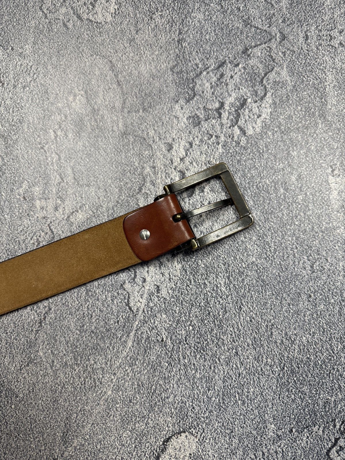 Levi's Vintage Distressed Faded Levi’s 501 Leather Belt Opium Y2K Size ONE SIZE - 6 Thumbnail
