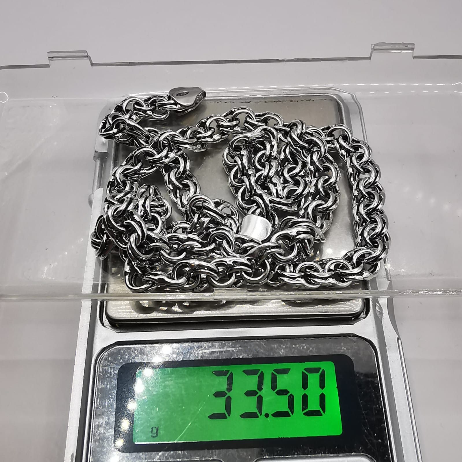 Sterling Silver Vintage Chain,925 Sterling Silver,Signed , Handmade 33,50g Size ONE SIZE - 4 Thumbnail