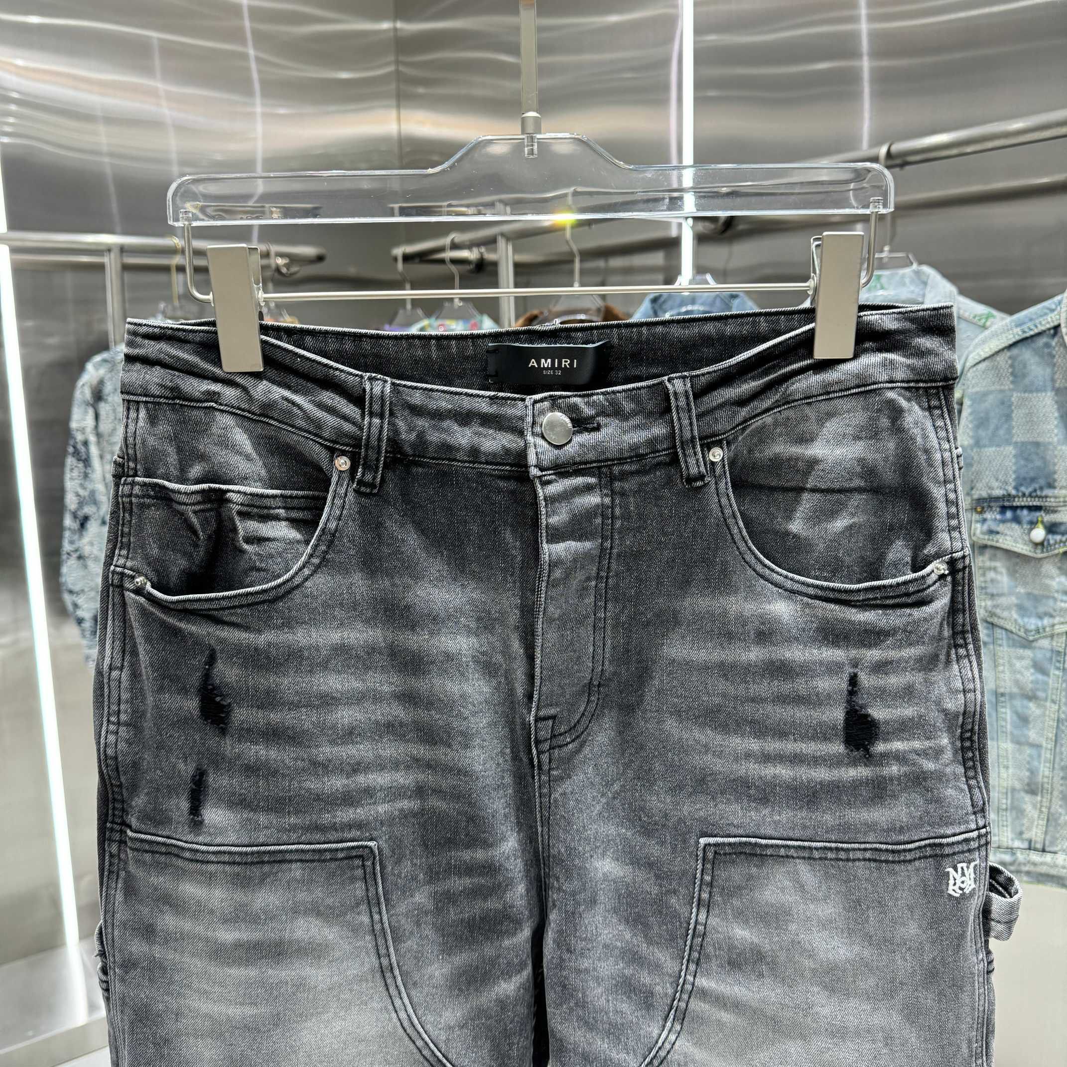 Other Broken hole street trend slim fit small leg elastic jeans Size US 36 / EU 52 - 6 Thumbnail