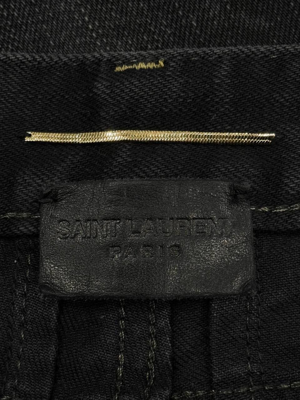 Saint Laurent Paris AW14 Saint Laurent Oil Stain Denim by Hedi Slimane Size 26" / US 2 / IT 38 - 3 Thumbnail