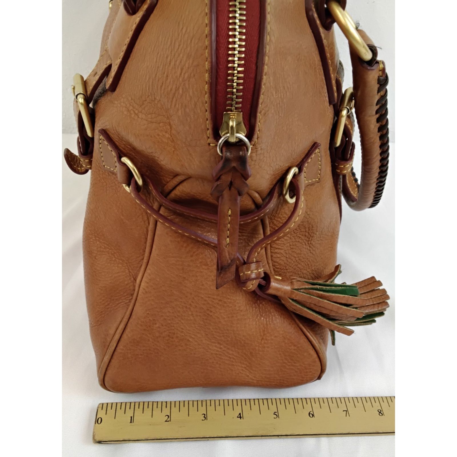 Dooney & Bourke Dooney & Bourke Italian Leather Satchel Bag Brown Purse Size ONE SIZE - 21 Thumbnail
