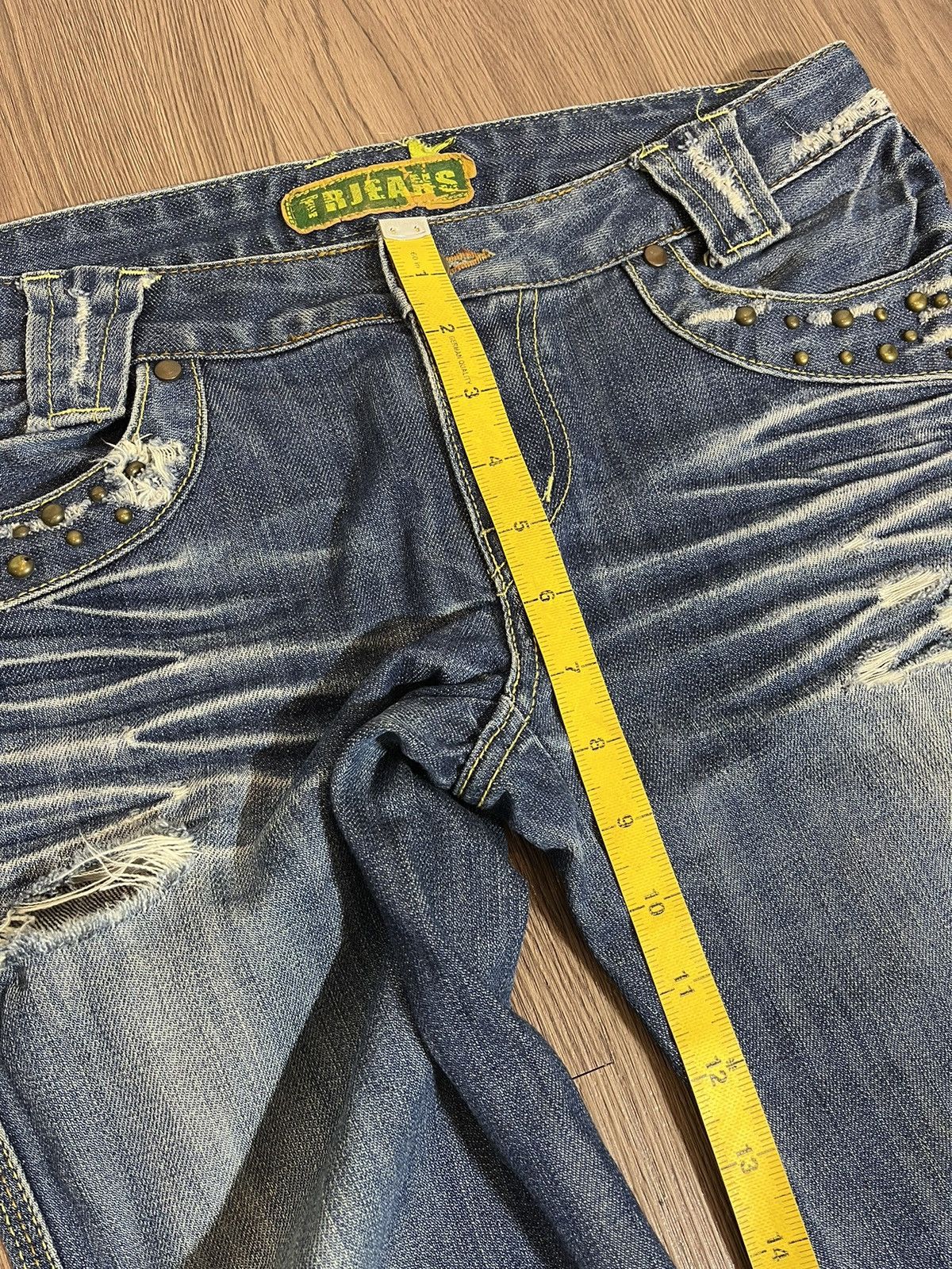 GOSTAR DE FUGA × Japanese Brand Studded flare distressed washed denim Size US 32 / EU 48 - 15 Thumbnail