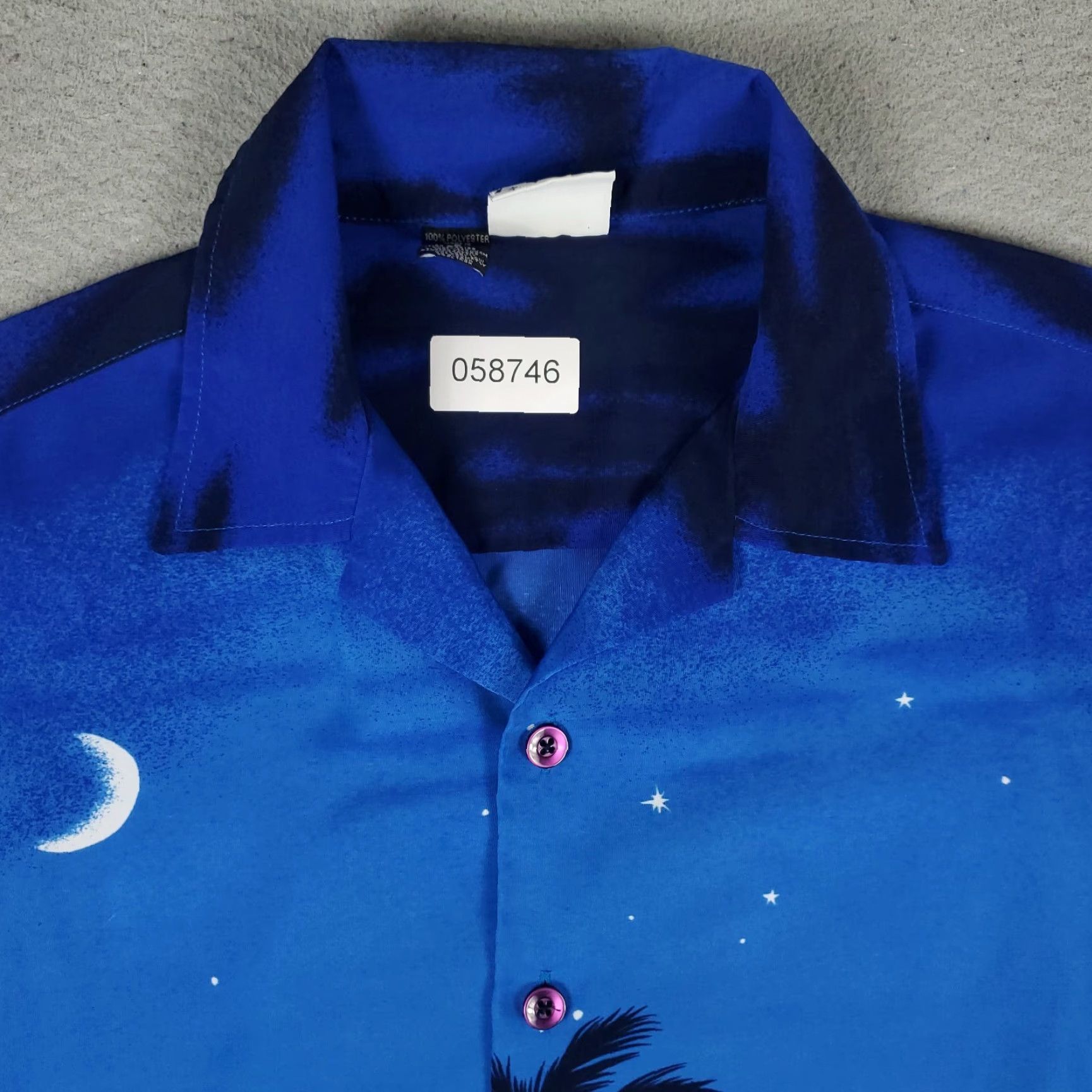 Vintage Kennington Shirt Mens Large Blue Hawaiian Camp Collar Button Up Polyester Size US L / EU 52-54 / 3 - 2 Thumbnail
