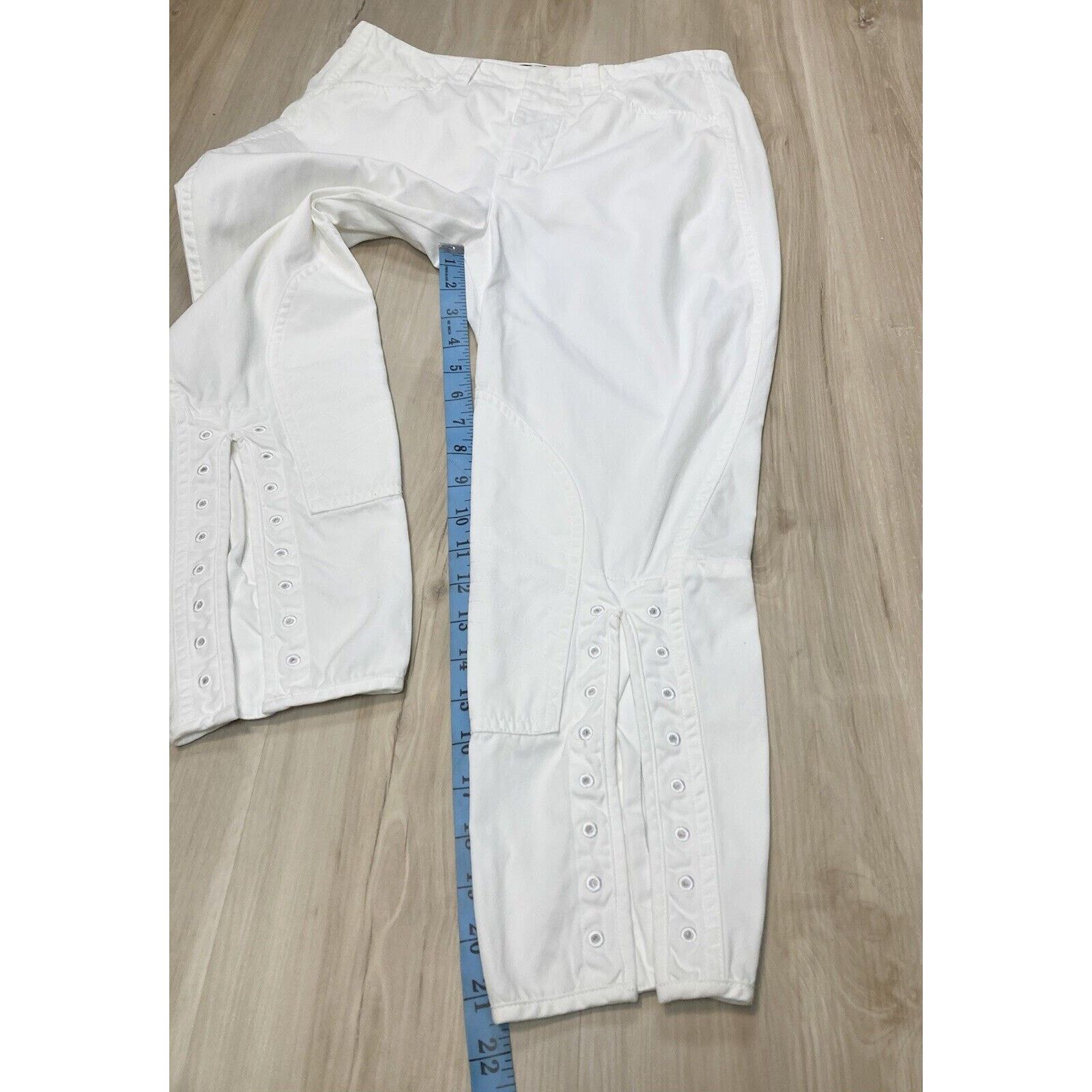 Balenciaga BALENCIAGA Women’s 6 US /36 EU Pants Crop White Y2K Vintage Size 28" / US 6 / IT 42 - 13 Thumbnail