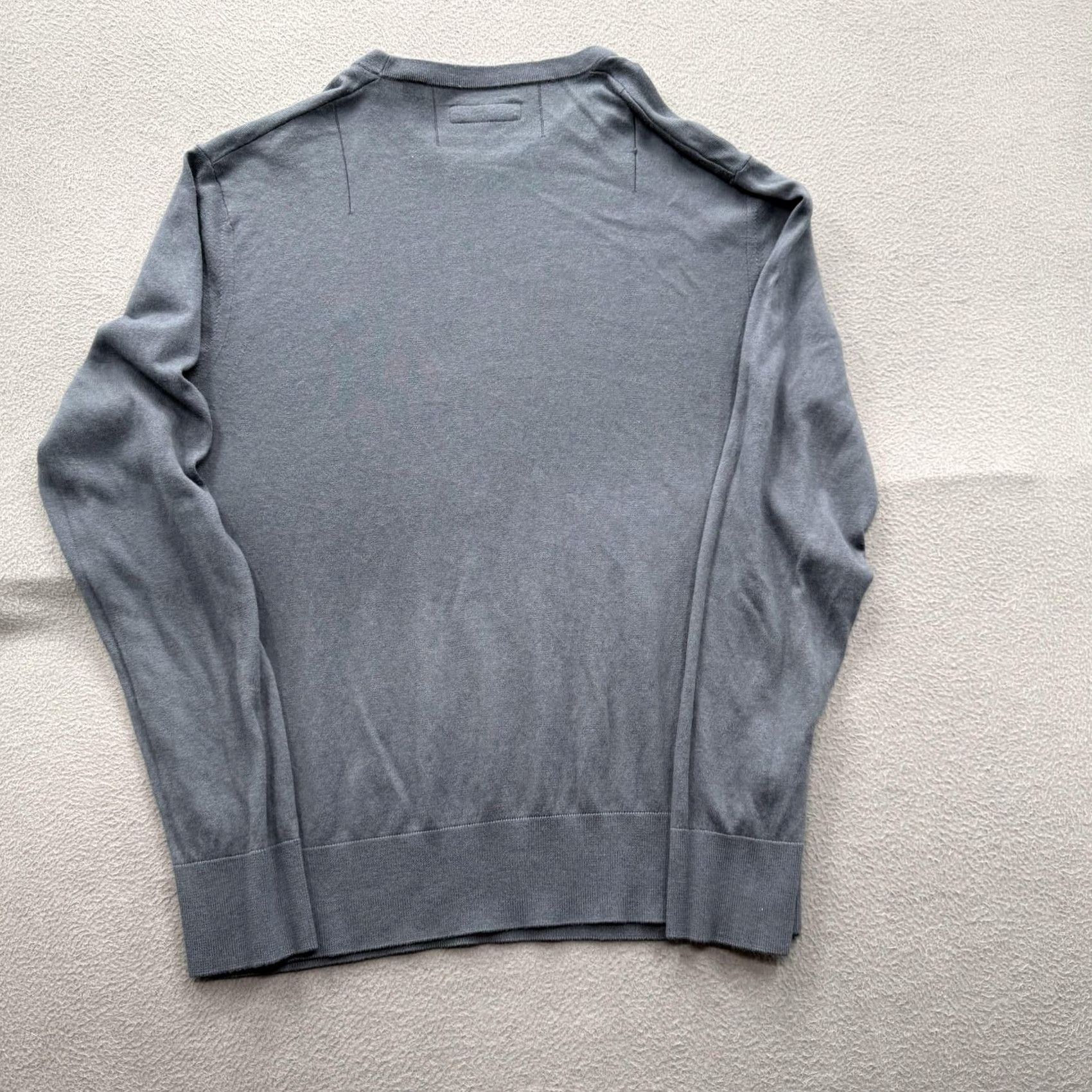 Allsaints AllSaints Sweater Mens 2XL Gray Crewneck Lightweight Modal Wool Knit Pullover Size US XXL / EU 58 / 5 - 2 Thumbnail