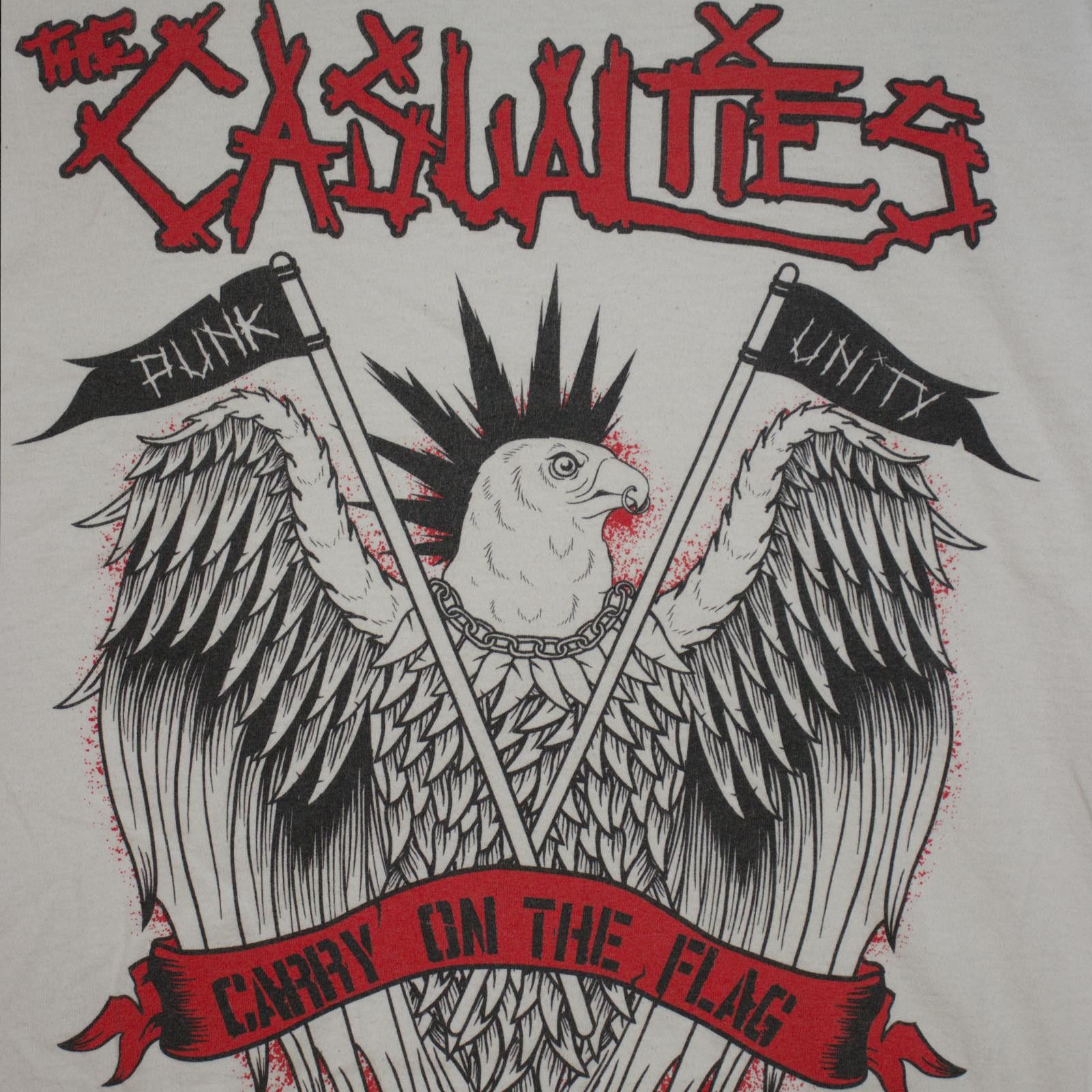 Vintage 2010 Casualties Carry On The Flag Tee Size US M / EU 48-50 / 2 - 2 Thumbnail