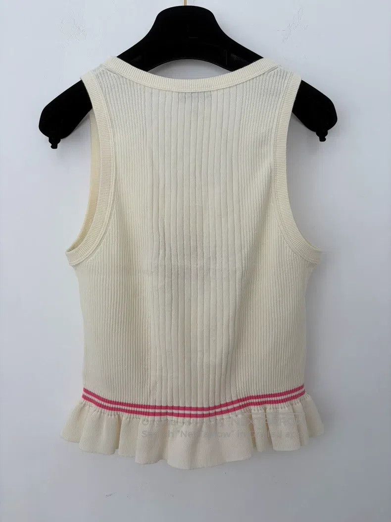 Chanel Chanel Beige little fish knitted vest Size XXS / US 00 / IT 34 - 3 Thumbnail