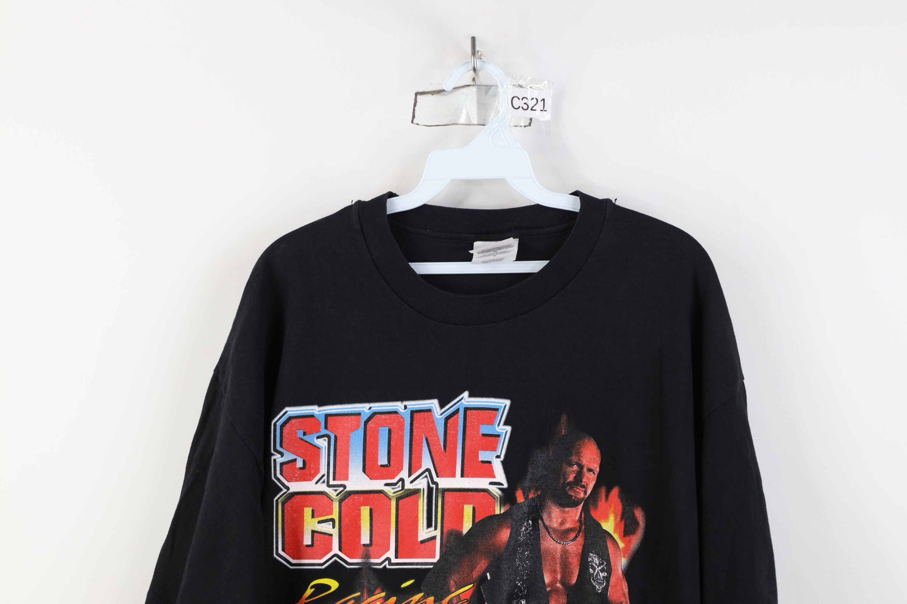 Vintage Vintage 90s WWF Wrestling Cold Steve Austin Racing T-Shirt Size US XL / EU 56 / 4 - 2 Thumbnail