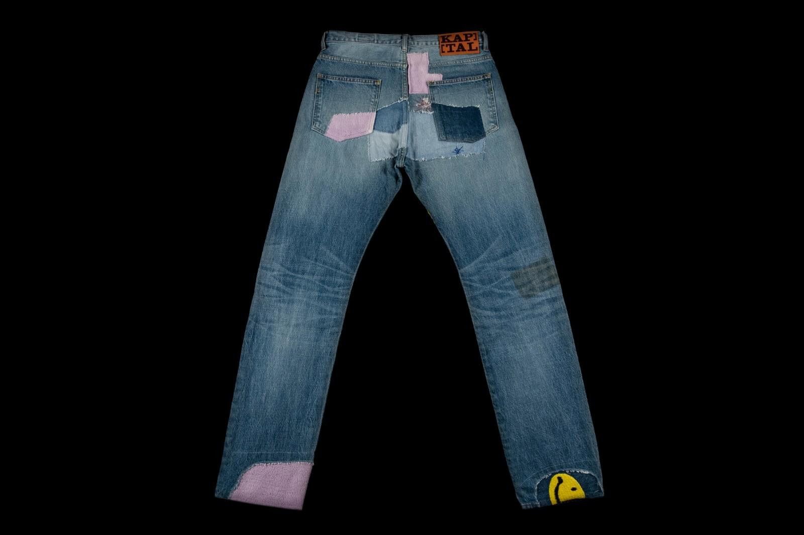 Kapital Kapital Okabilly Gypsy Patch Remake Denim Indigo Pant 34 Size US 34 / EU 50 - 3 Thumbnail