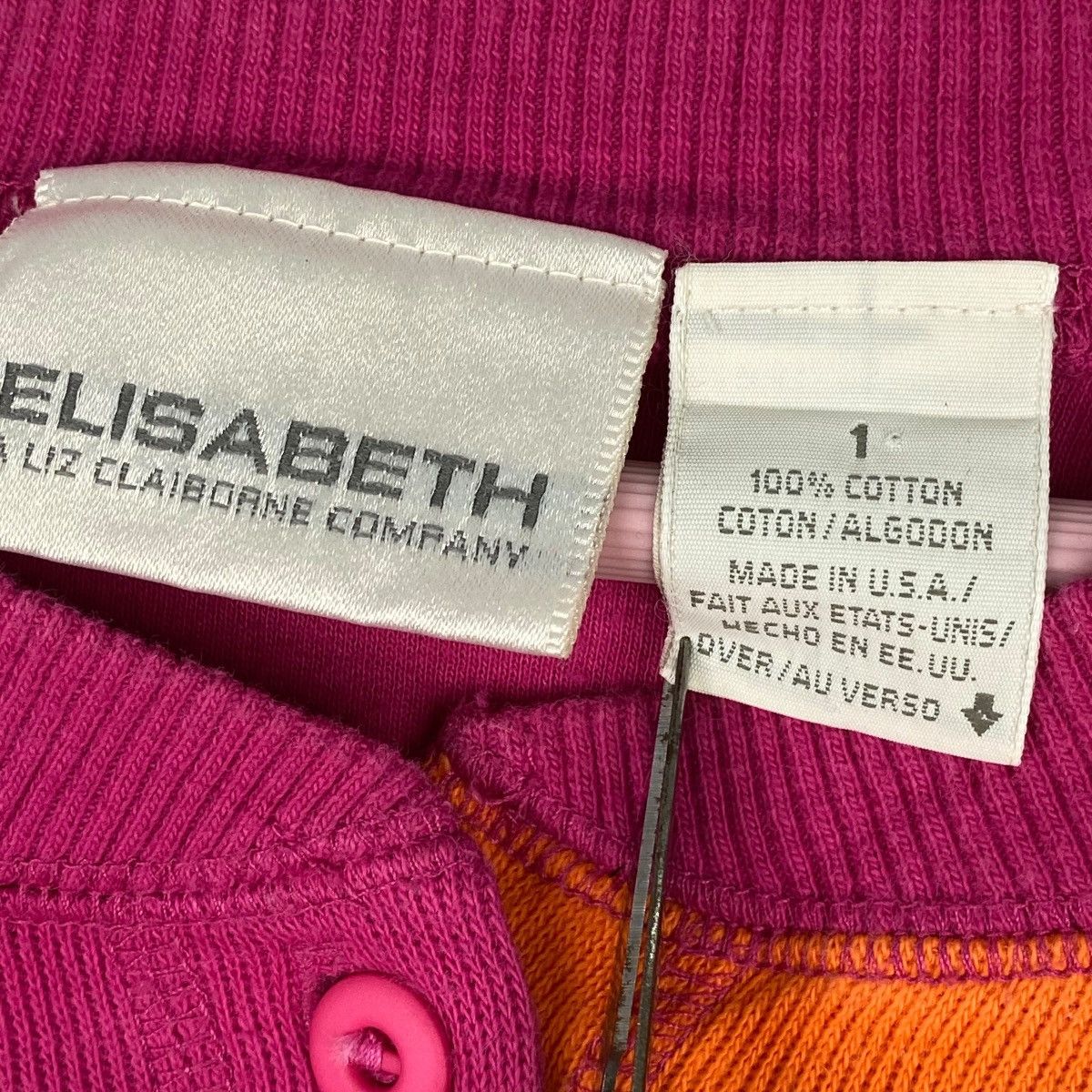 Vintage Vintage Elisabeth Button Up Crewneck Sweatshirt Pink Size XL / US 12-14 / IT 48-50 - 6 Thumbnail