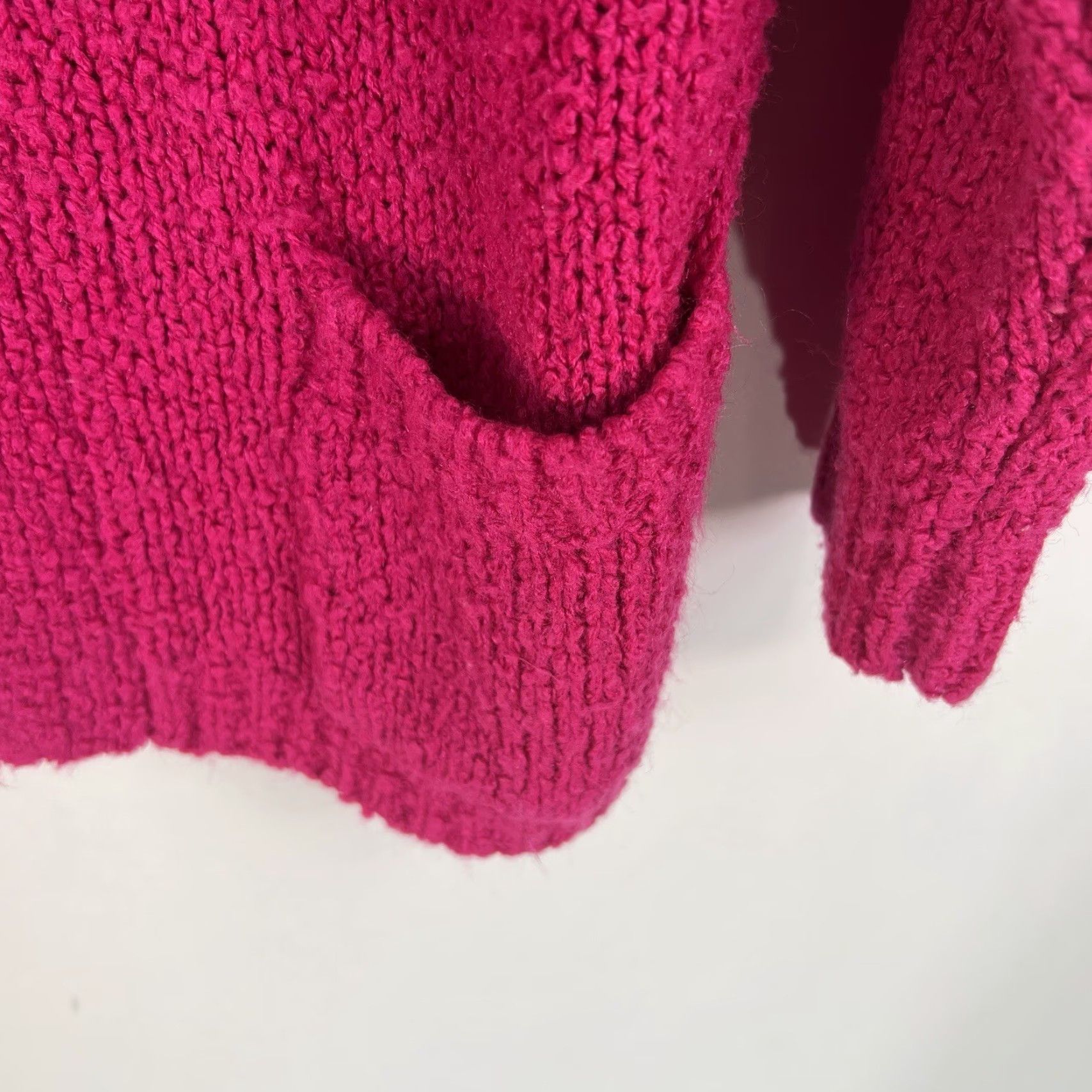 Vintage VINTAGE Bermuda Run Open Front Cardigan Sweater Women's Size L Crayola Pink Pockets Size L / US 10 / IT 46 - 4 Thumbnail