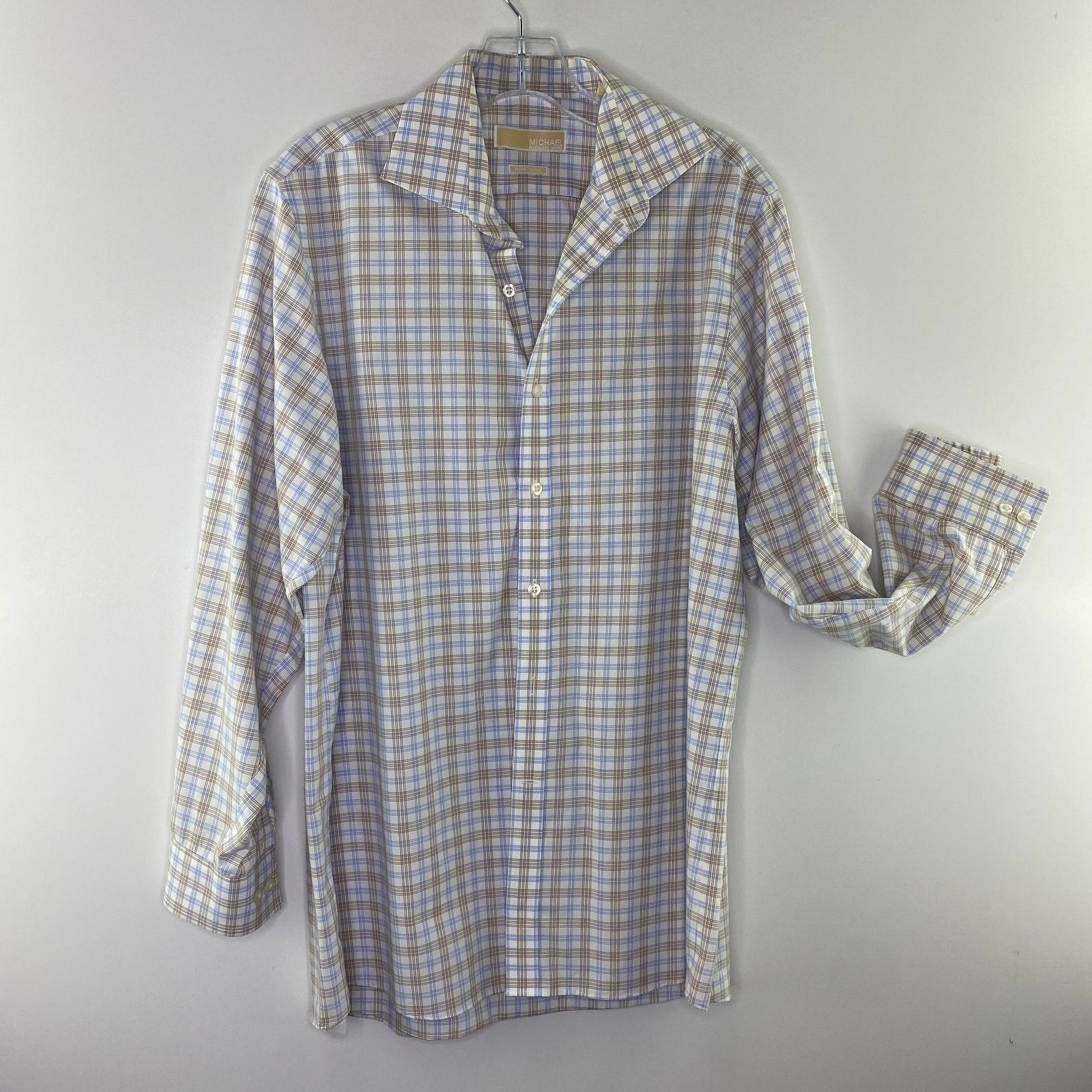 Michael Kors MICHAEL KORS Men's Non Iron Oxford Shirt 15 1/2 - 32/33 Size US M / EU 48-50 / 2 - 1 Thumbnail