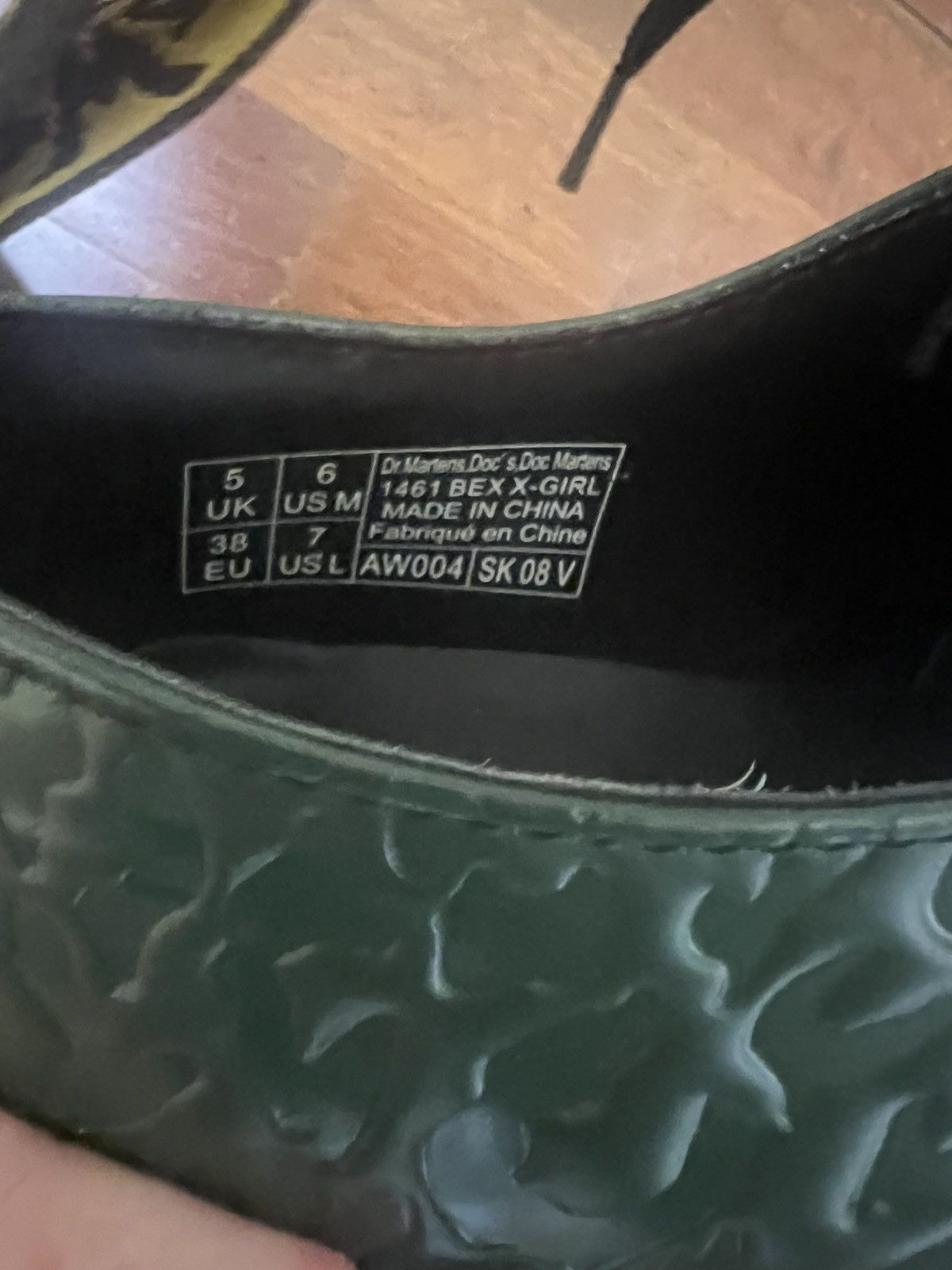 Dr. Martens Dr Martens 1461 Bex X-Girl Black Green Leopard Embossed 7 Size US 7 / IT 37 - 4 Thumbnail