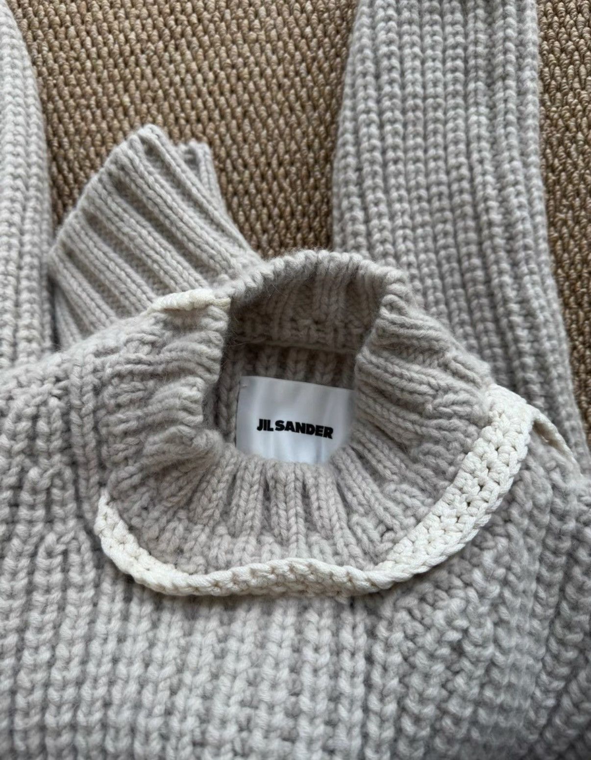Jil Sander JIL SANDER Light Grey Ribbed Turtleneck Sweater K23 Size XS / US 0-2 / IT 36-38 - 8 Thumbnail