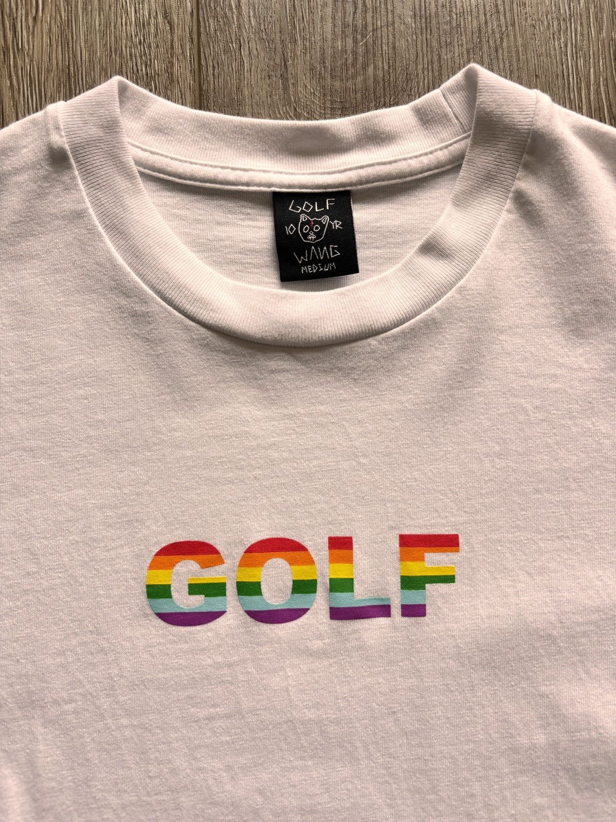Golf Wang Golf Wang Pride Rainbow Logo T-Shirt in White Size US M / EU 48-50 / 2 - 2 Thumbnail
