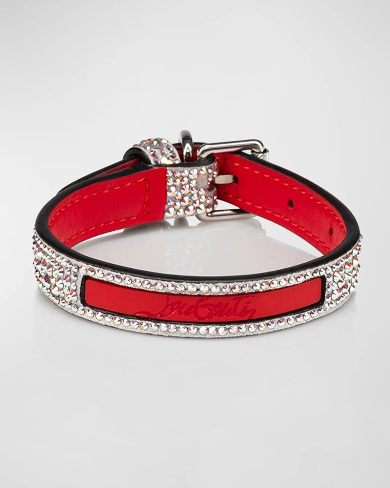 Christian Louboutin o1s1wg110225 Size: OS/Strass Small Loubicollar in Silver Size ONE SIZE - 3 Thumbnail